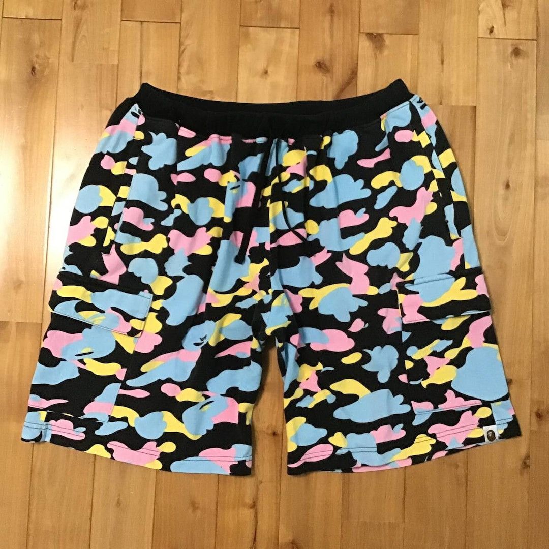 Bape BAPE Multi Camo Sweat Cargo Shorts candy camo NIGO ★size XL Size US 36 / EU 52 - 1 Thumbnail
