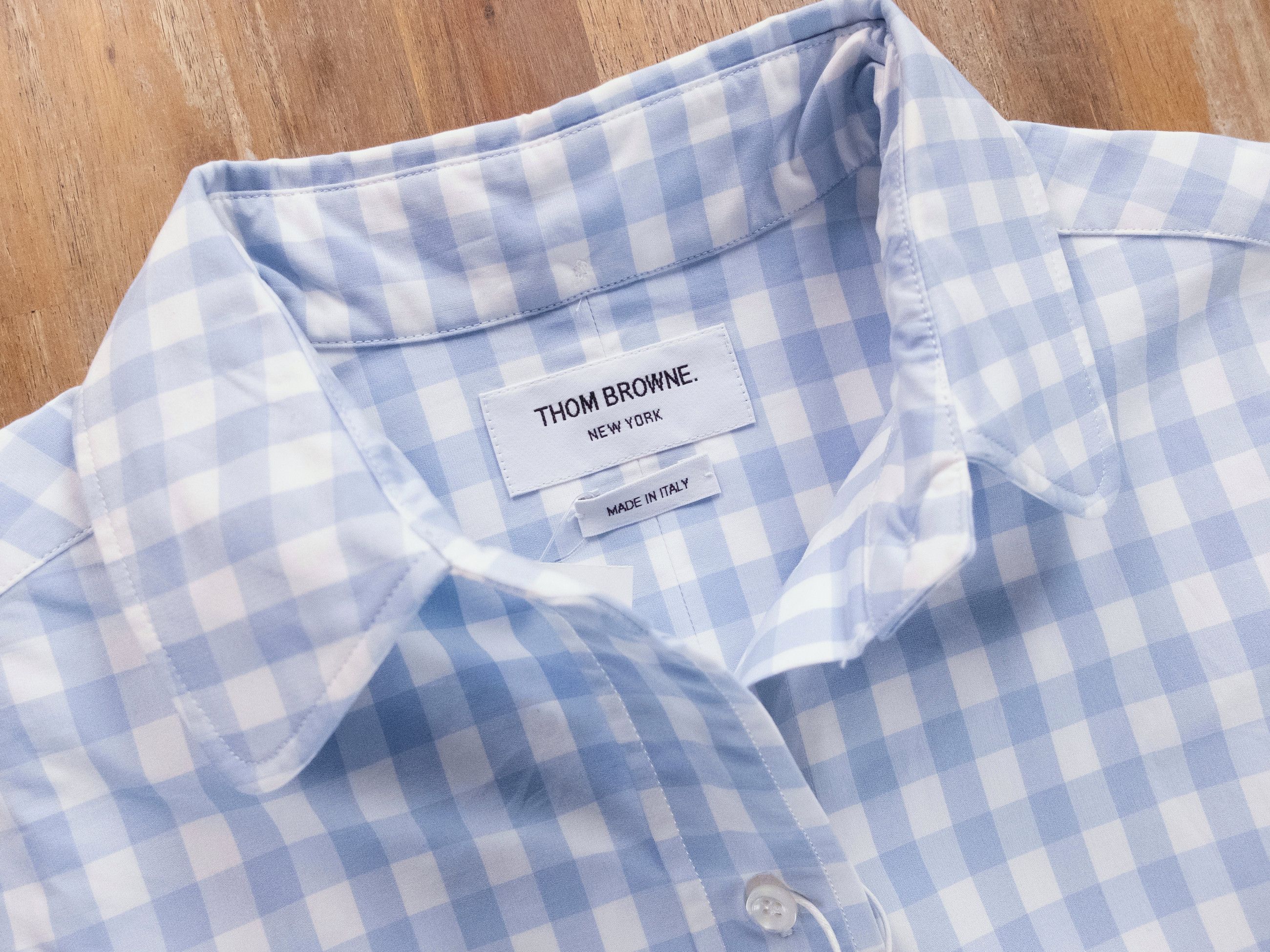 Thom Browne THOM BROWNE blue white gingham cotton gathered shirt dress Size M / US 6-8 / IT 42-44 - 4 Thumbnail