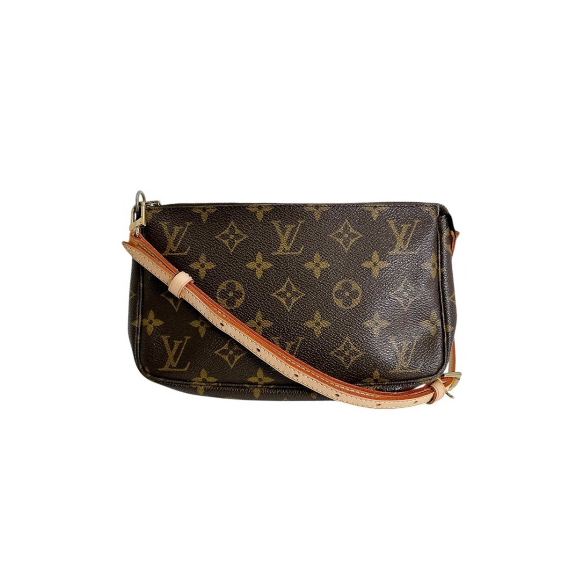 Louis Vuitton Louis Vuitton Shoulder Bag Pouch Pochette Accessoires Long Strap Monogram M51980 Brown Size ONE SIZE - 1 Thumbnail