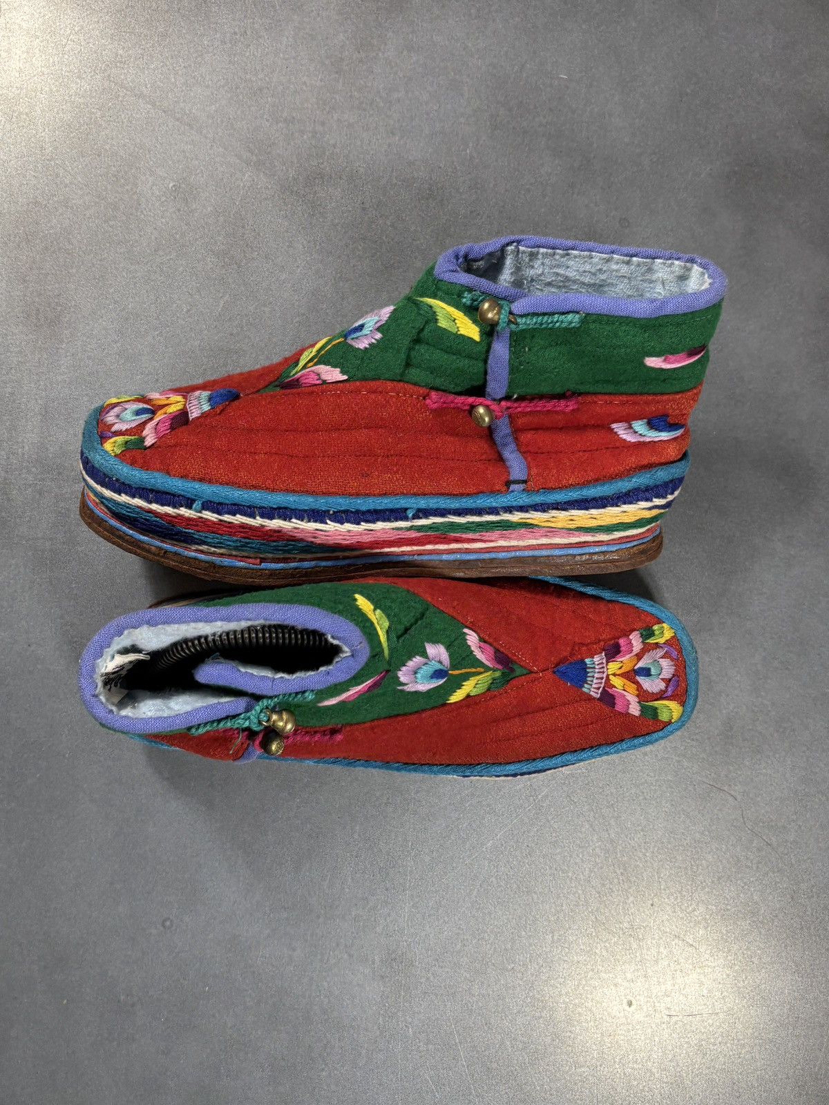 Vintage True Vintage Tibetan Boots Traditional Felt Lham 1970s Wool Size US 8.5 / IT 38.5 - 2 Thumbnail
