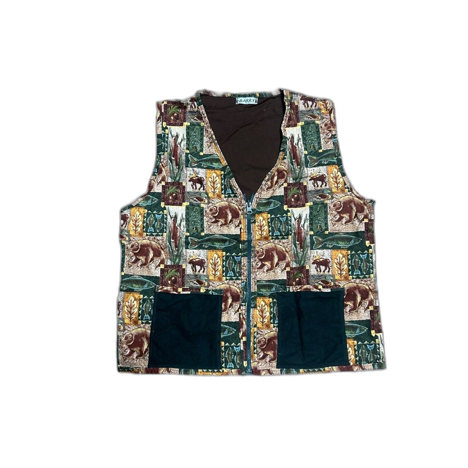 The Unbranded Brand Vintage Barry Wilderness Tapestry Vest Brown XL Size US XL / EU 56 / 4 - 1 Thumbnail