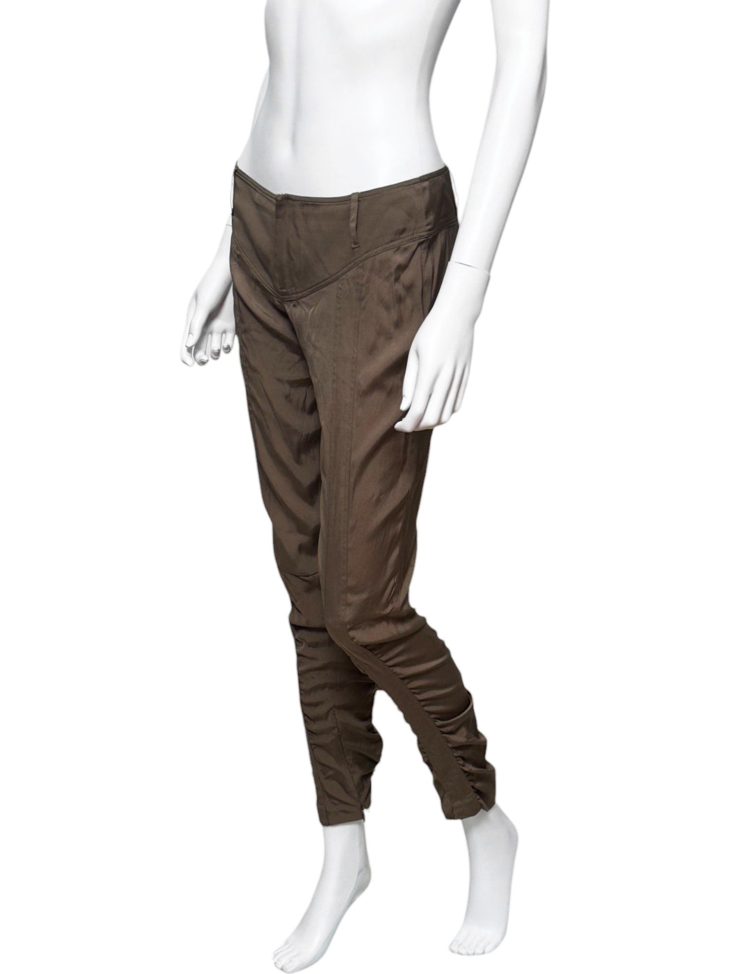 Gucci × Tom Ford Gucci by Tom Ford S/S 2004 Silk Brown Pants Size 27" / US 4 / IT 40 - 2 Thumbnail