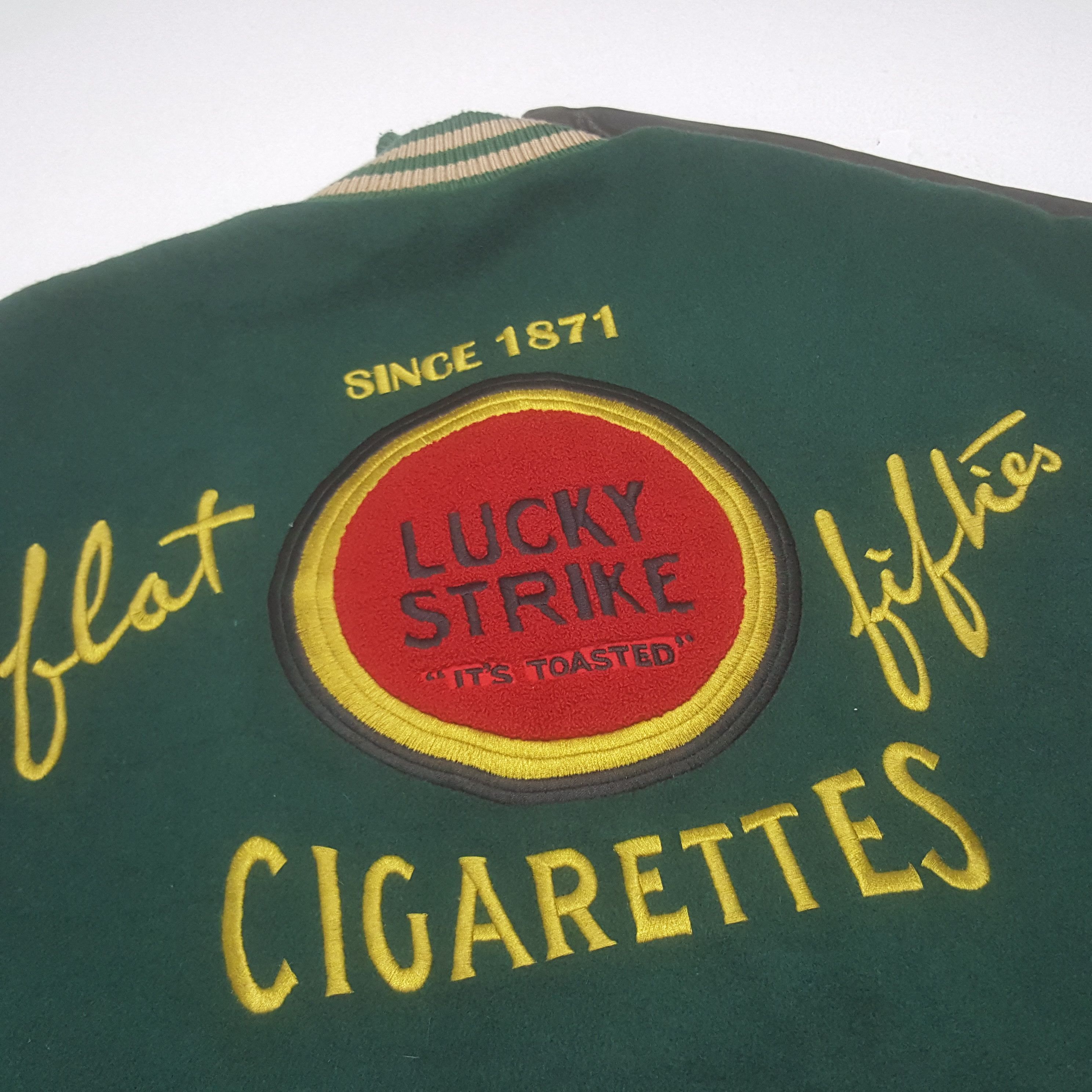 Vintage Vintage Lucky Strike Cigarettes Racing Varsity Jacket Size US XL / EU 56 / 4 - 7 Thumbnail