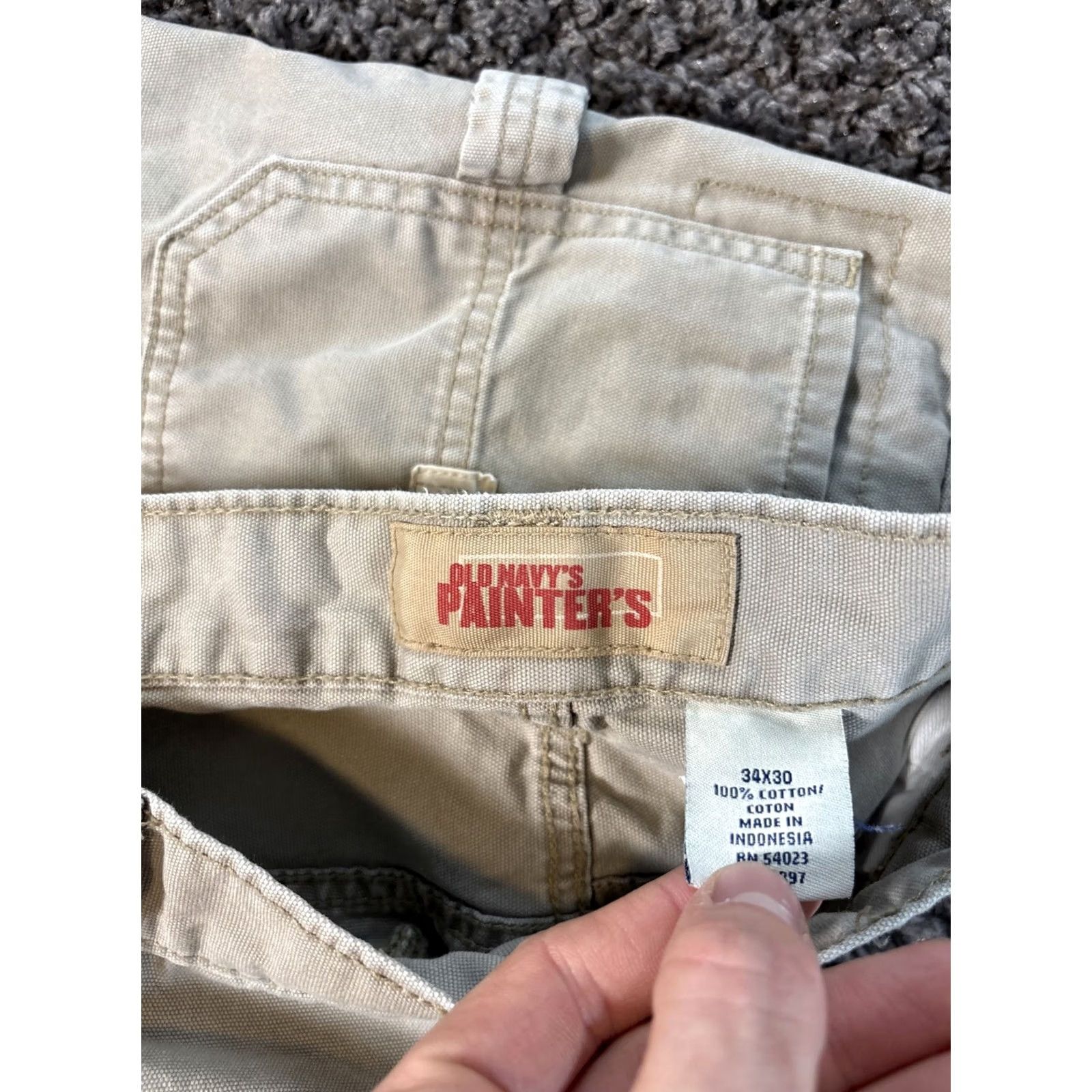 Old Navy VINTAGE Old Navy Baggy Men’s Carpenter Painters Jeans Tan Khaki 34x28 90s Skater Denim Jeans Jeans Baggy 34 Mens R Size US 34 / EU 50 - 3 Thumbnail