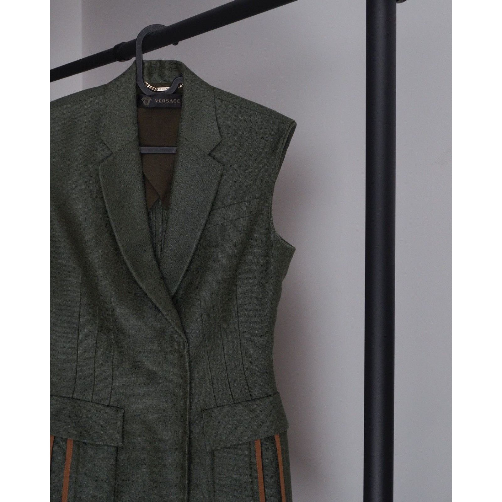 Versace Rare versace medusa military khaki dress jacket Size S / US 4 / IT 40 - 4 Thumbnail