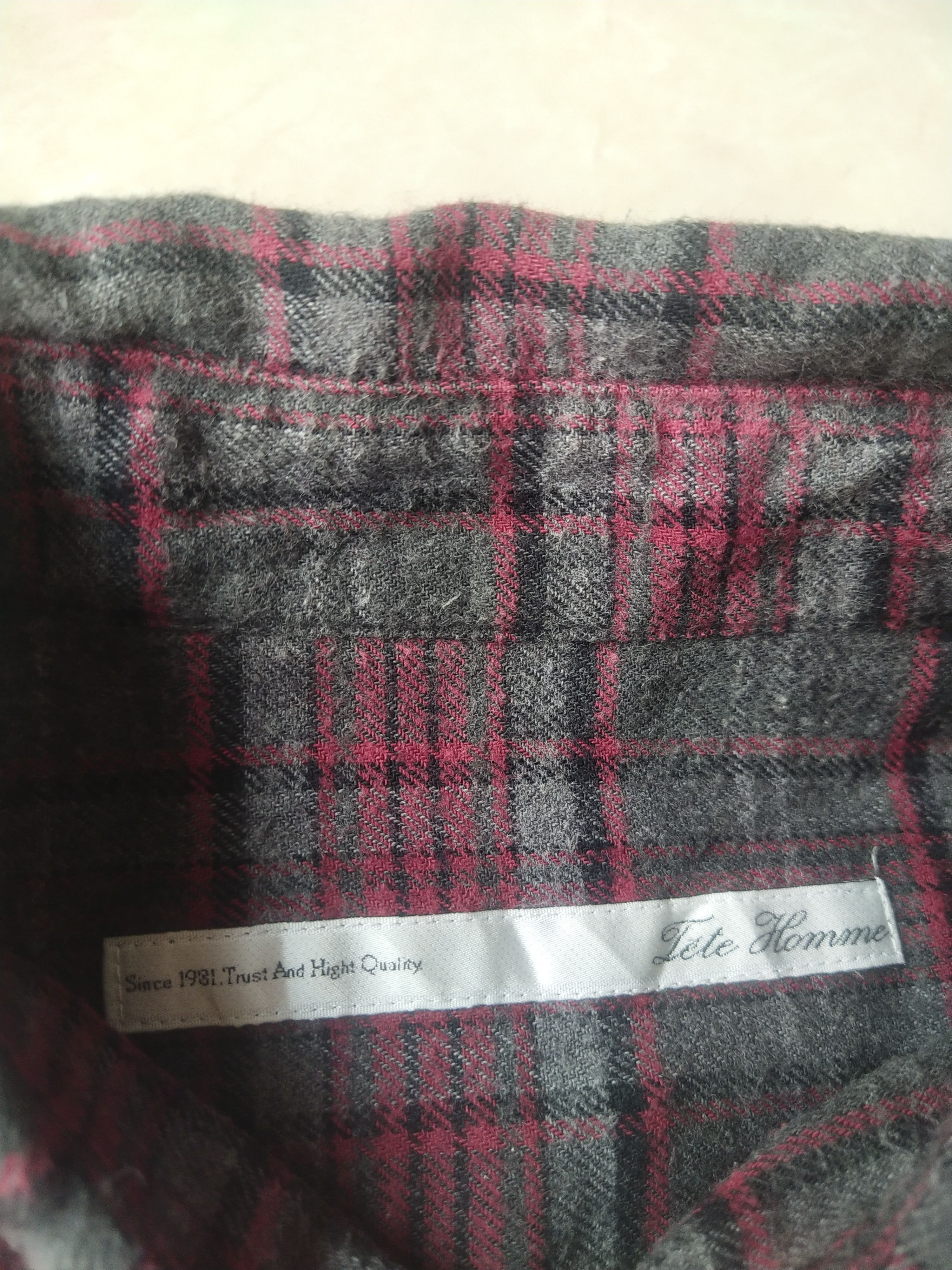 Tete Homme 2000s Tete Homme Japan Red Plaid Flannel Shirt Grunge Y2K Size US M / EU 48-50 / 2 - 4 Thumbnail