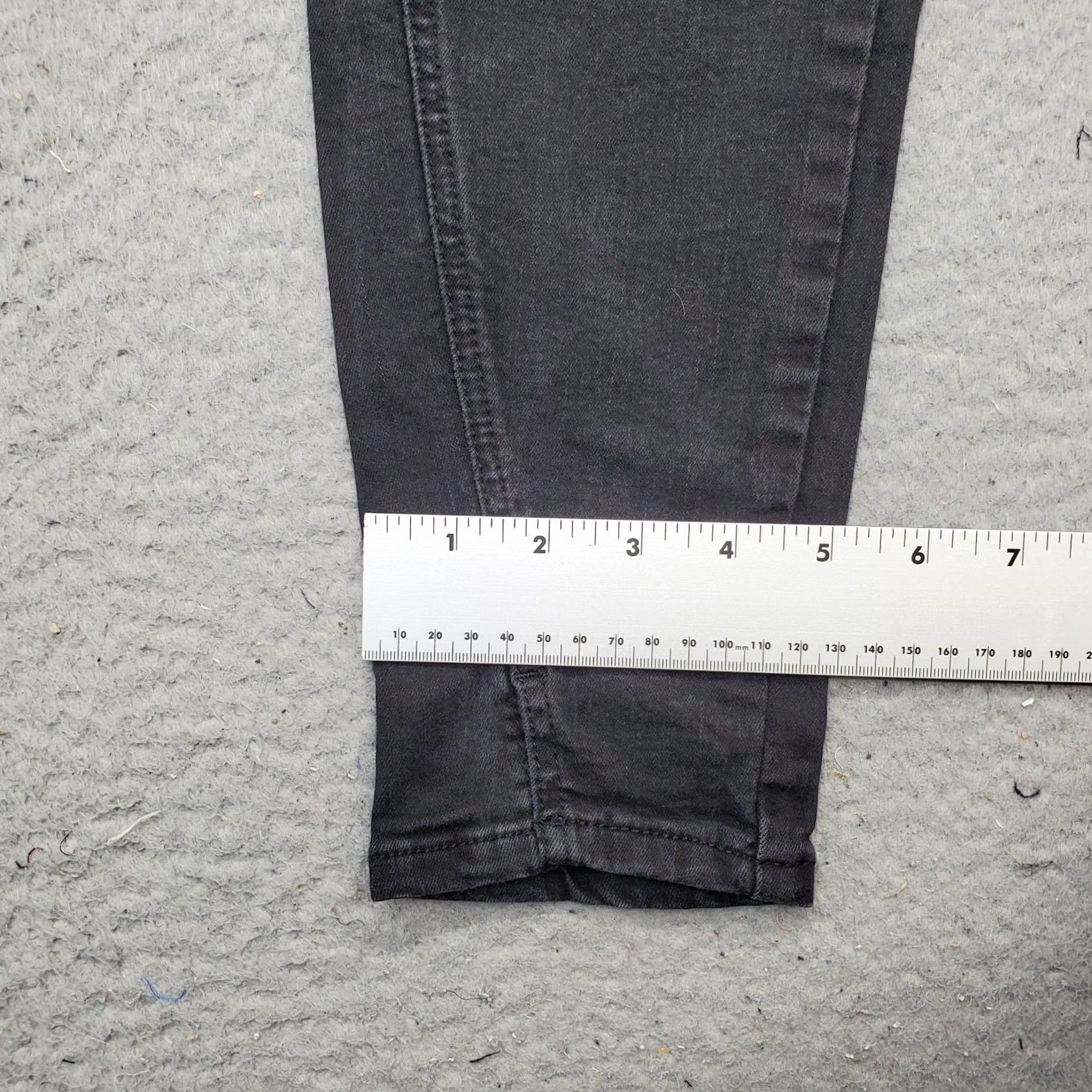 Vintage KanCan Skinny Jeans Women Size 28 Black Dark Wash 5-Pocket Design Distressed Denim Casual Womens Jeans Size 28" / US 6 / IT 42 - 5 Thumbnail