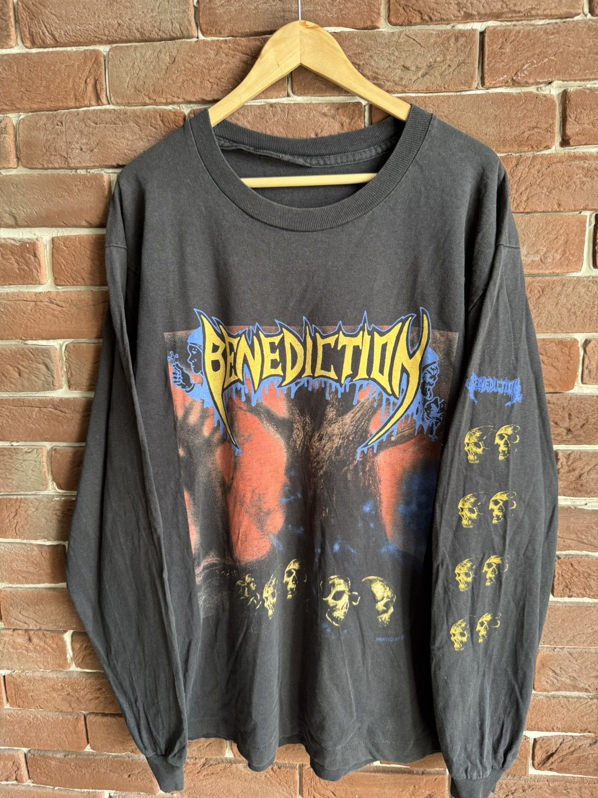 Band Tees Vintage 90s Benediction Grand Leveller Death Metal Band Tee Size US XL / EU 56 / 4 - 5 Thumbnail