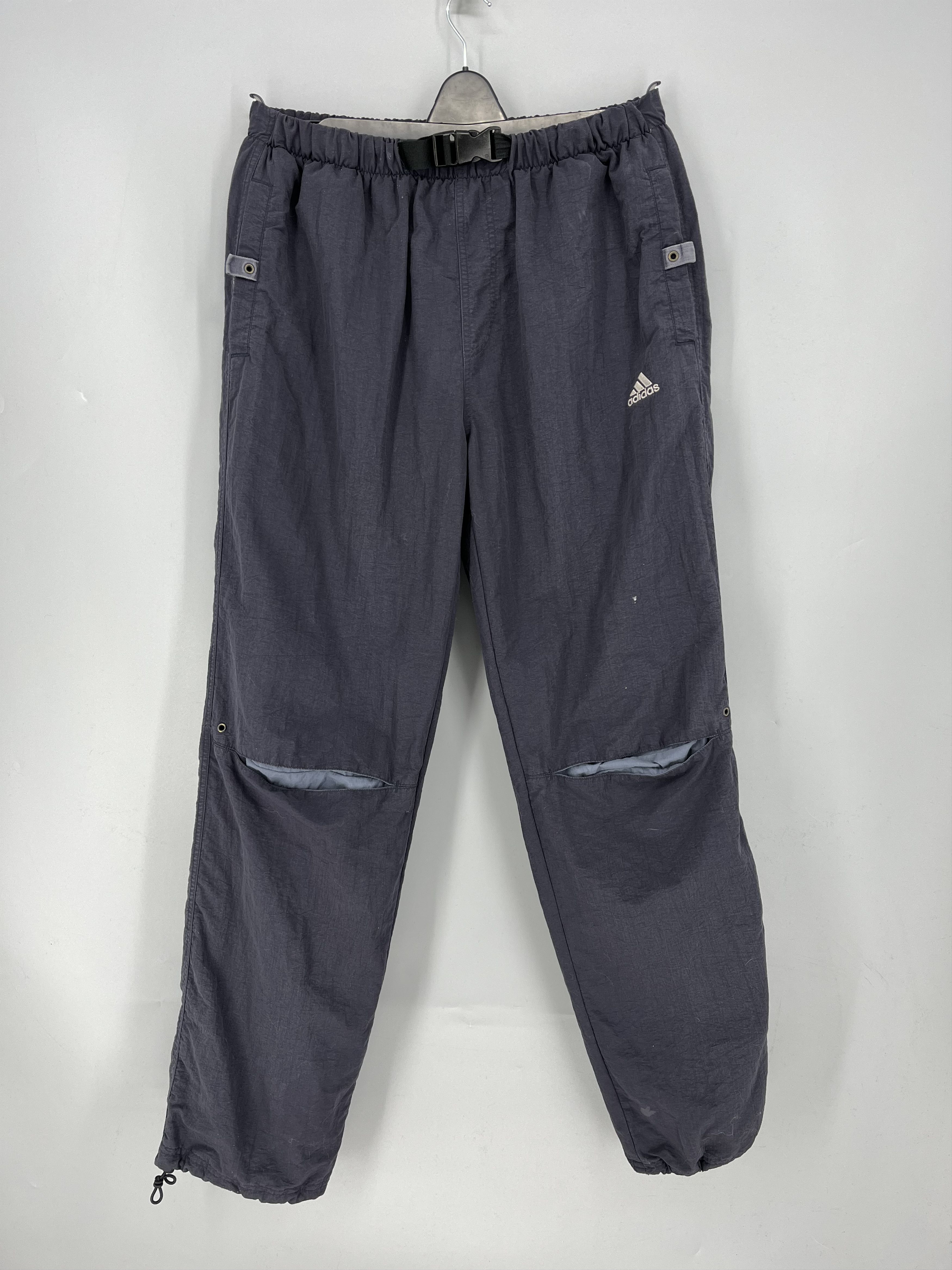 Adidas Vintage 90s Adidas Nylon Track Pants / Drill Pants Baggy Fit Size US 32 / EU 48 - 2 Thumbnail