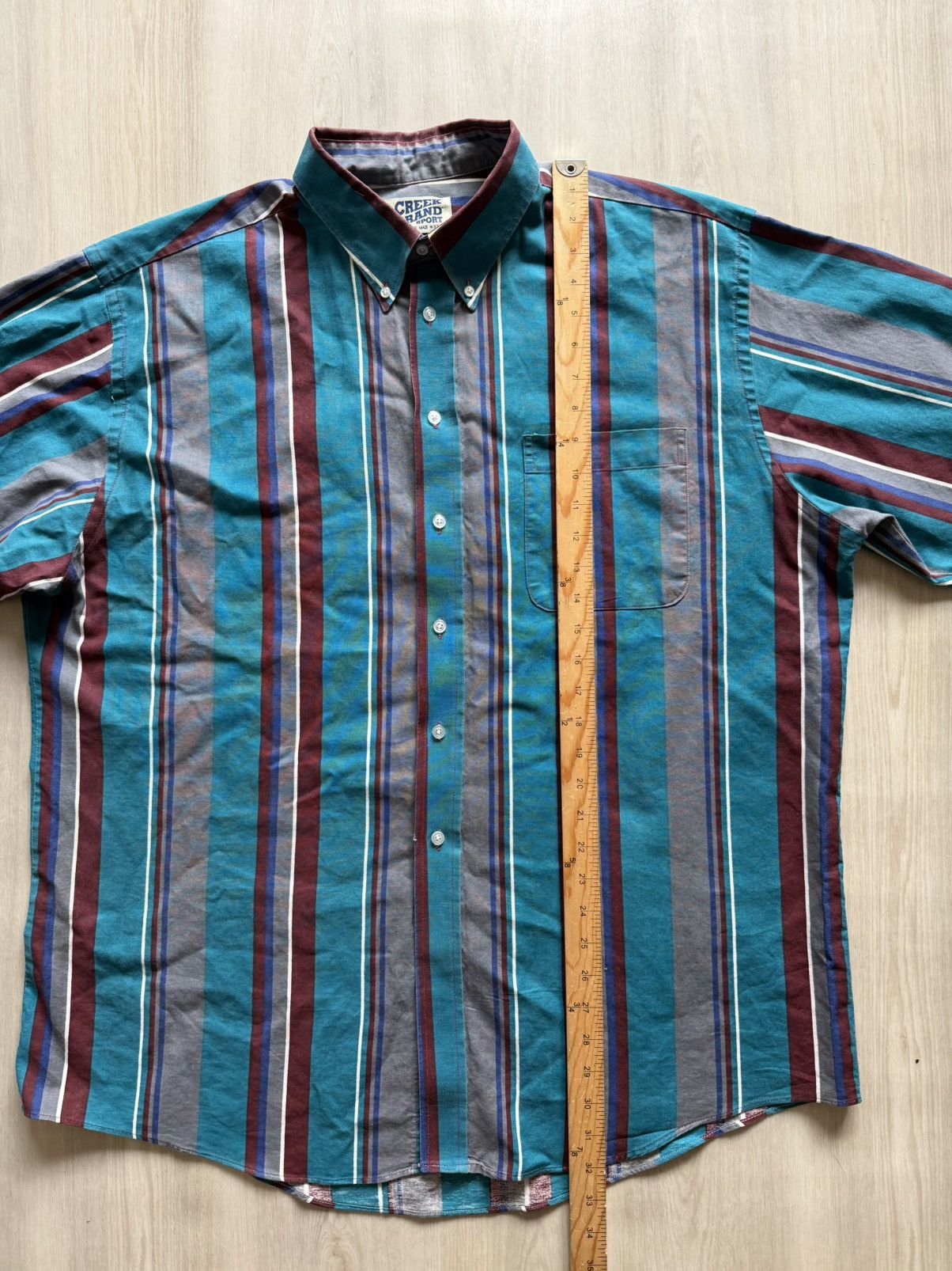 Vintage Vintage Creek Brand Sport Striped Western Sz XL Turquise USA Size US XL / EU 56 / 4 - 4 Thumbnail