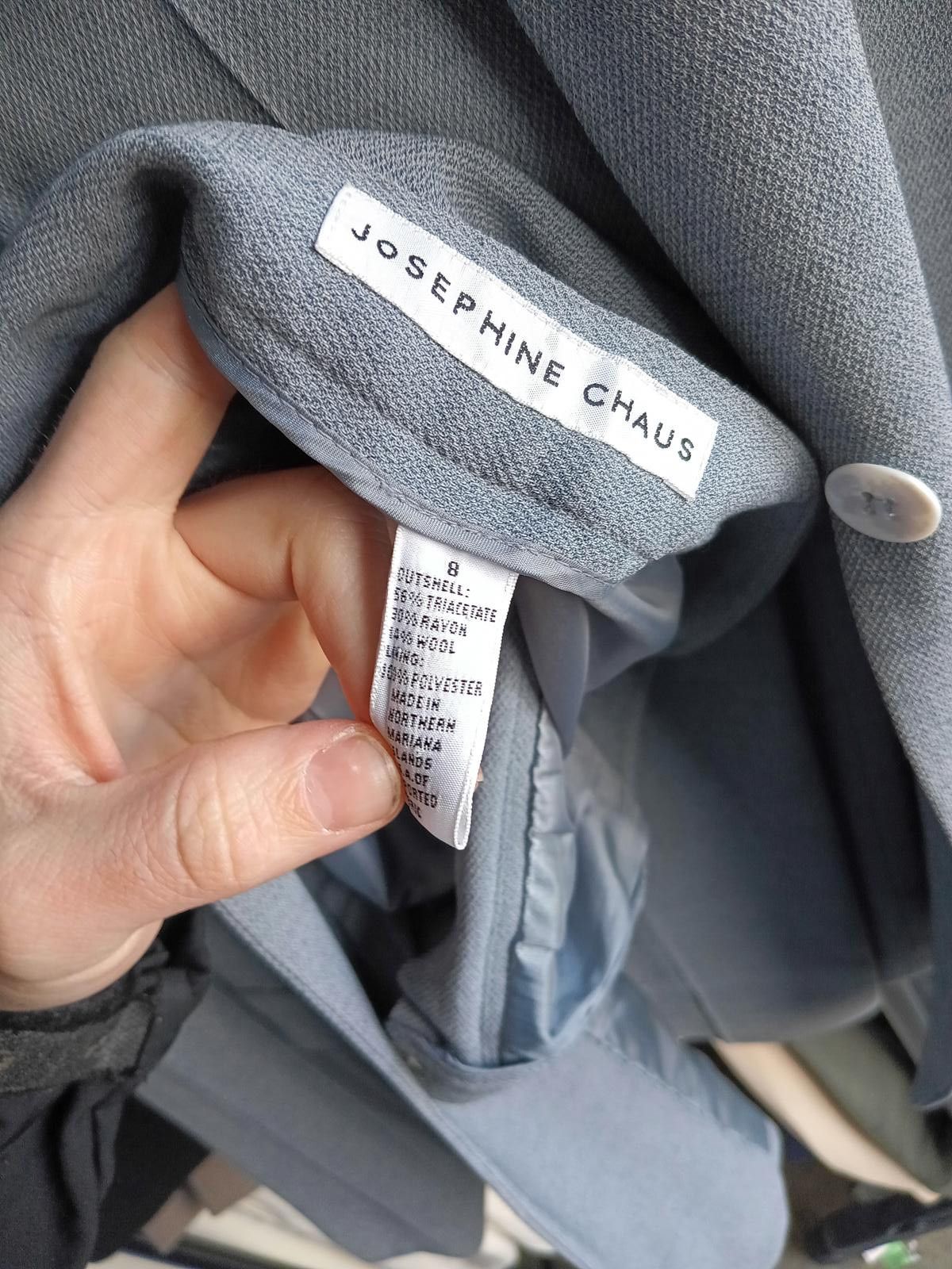 Designer Stylish Josephine Chaus Women's Suit Set - Size 8 - Gray Size M / US 6-8 / IT 42-44 - 3 Thumbnail