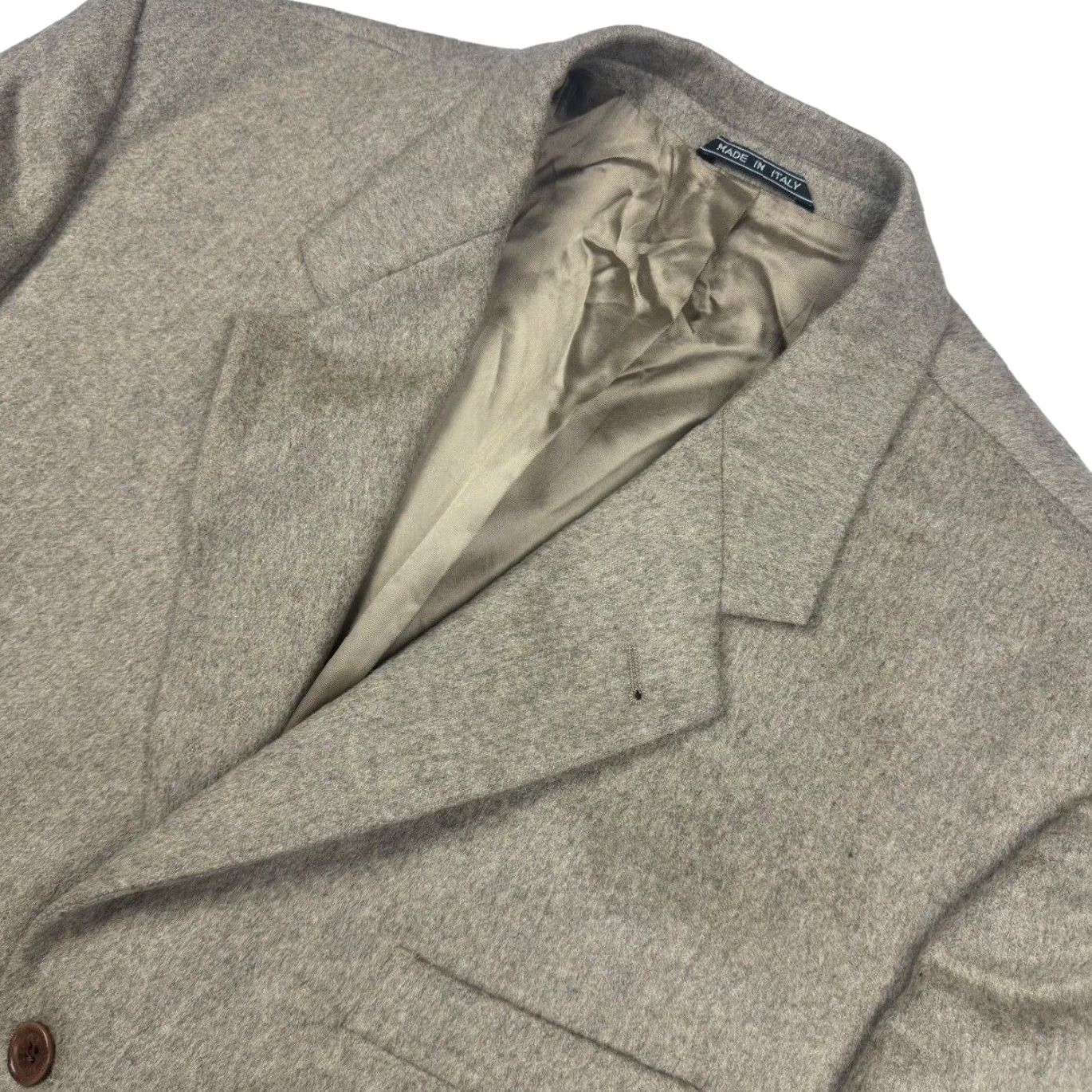 Vintage Today's Man Men's Pure Cashmere 3-Button Jacket Blazer Brown Italy 46R Regular Notch 3-Button Single-Breasted Mens Blazer Size 46R - 2 Thumbnail