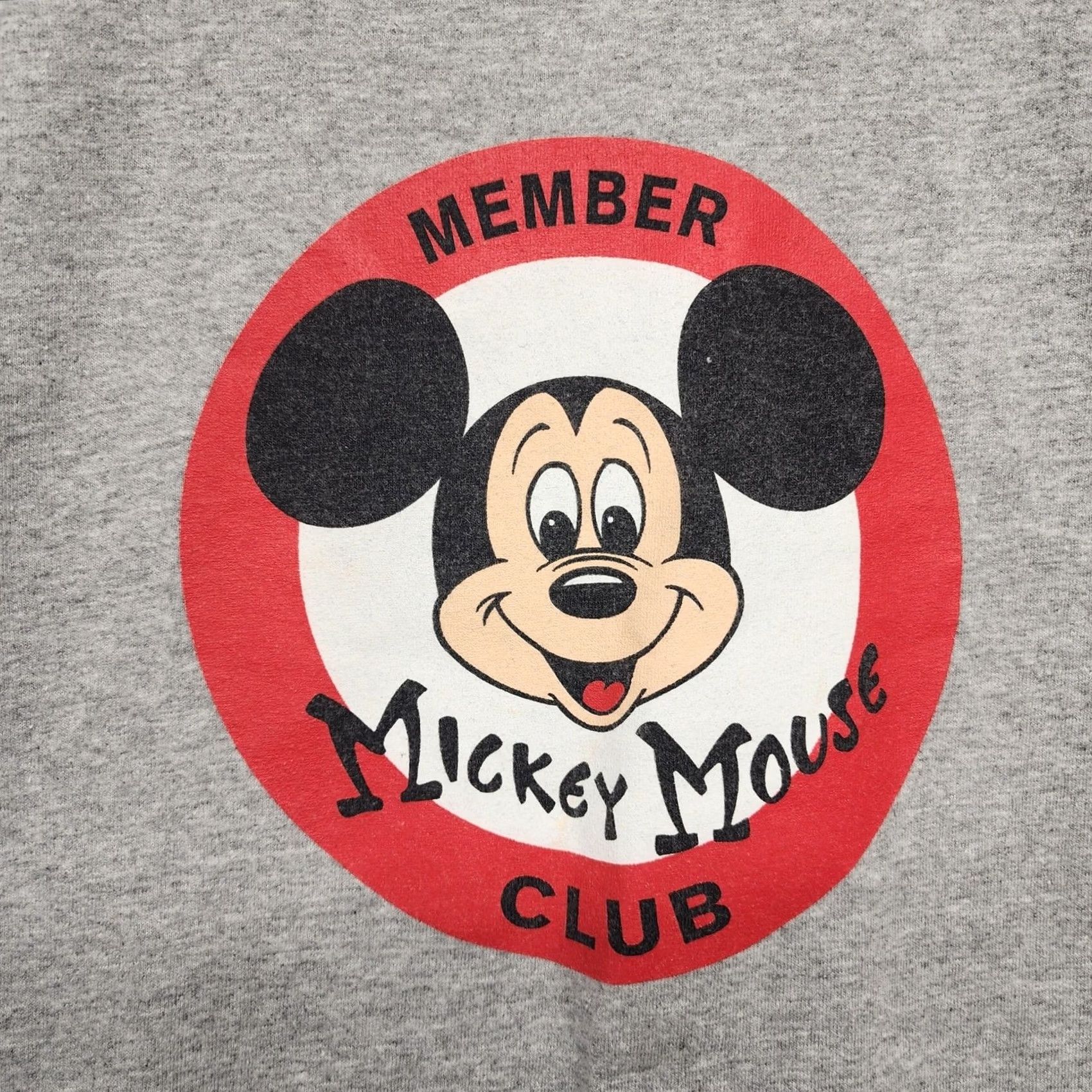Disney VINTAGE Mickey Mouse Club Member Disney Store T-Shirt Women 2XL Gray Ringer Short Sleeve Crew Neck Spring Summer Mens/Womens Size XXL / US 16-18 / IT 52-54 - 6 Thumbnail