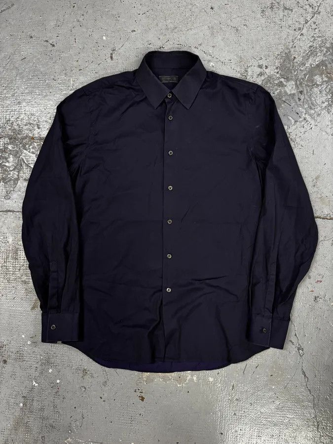 Prada 2000s Prada Minimalist Navy Shirt Size US M / EU 48-50 / 2 - 1 Thumbnail