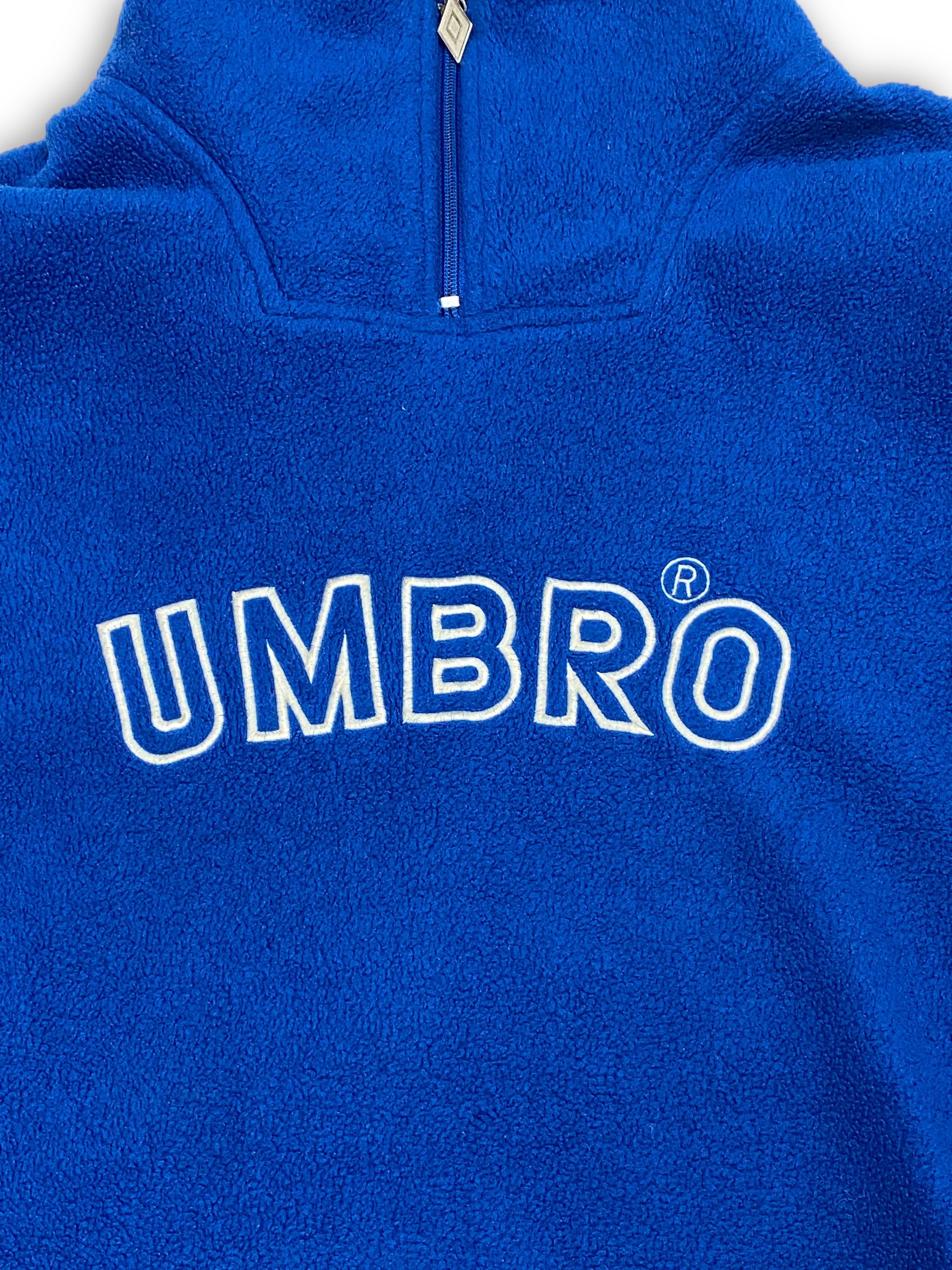 Umbro 90s Vintage UMBRO Sea Blue 1.3 Fleece M528 Size US XXL / EU 58 / 5 - 4 Thumbnail