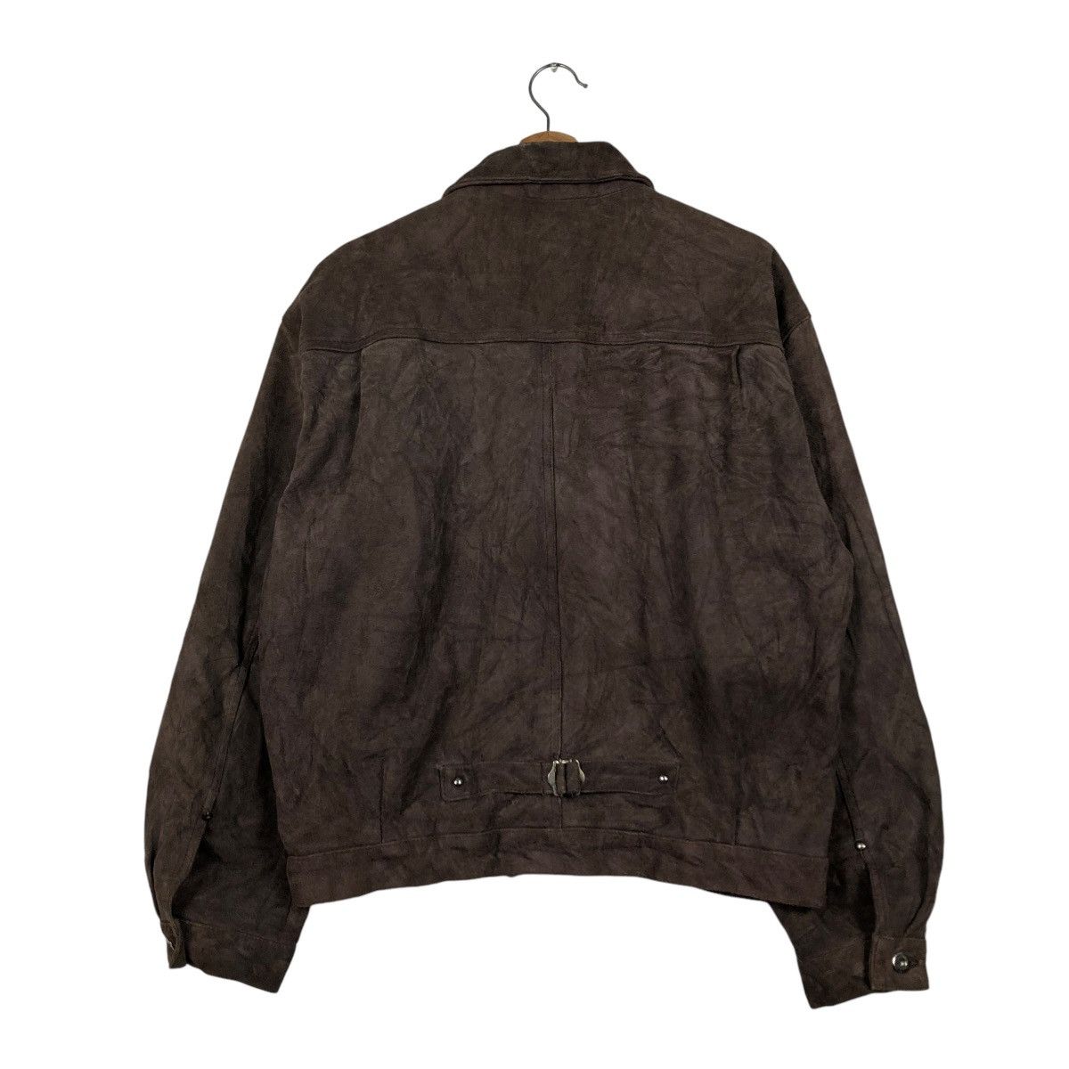Japanese Brand 🔥VINTAGE GENUINE LEATHER JACKET COW SPLIT ISSEY MIYAKE Size US L / EU 52-54 / 3 - 10 Thumbnail