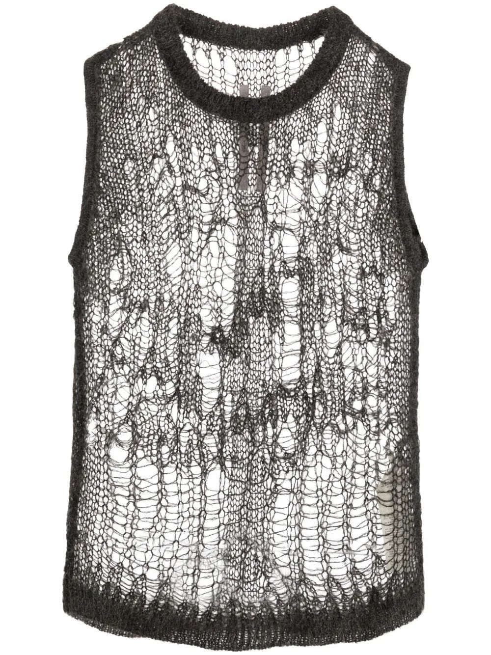 Rick Owens o1y0126 Sleeveless Sweater in Dark Gray Size XS / US 0-2 / IT 36-38 - 1 Thumbnail