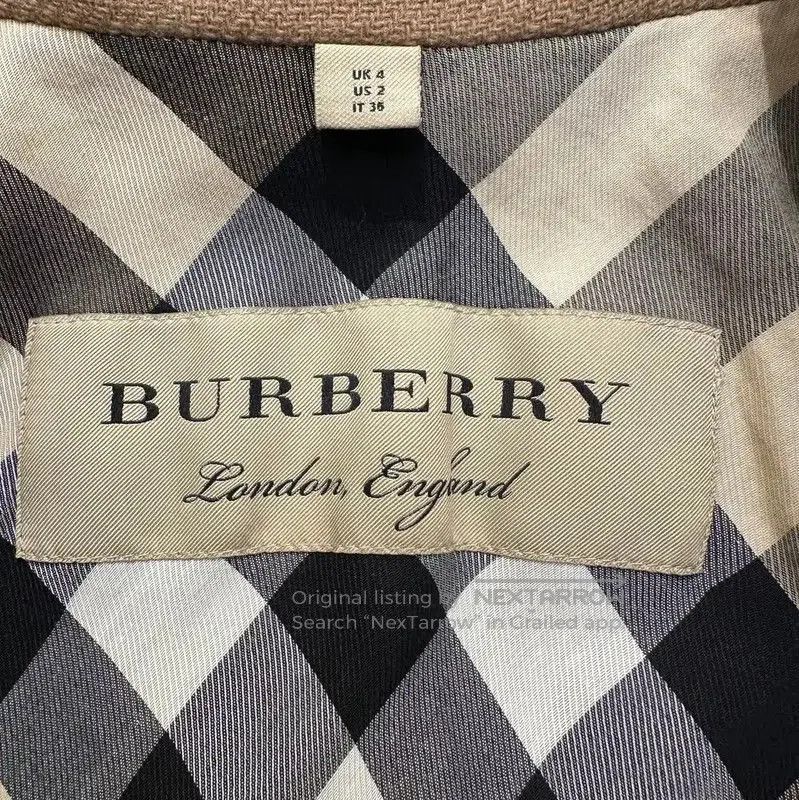 Burberry Burberry Khaki Wool Double-Breasted Long Coat. Size S / US 4 / IT 40 - 7 Thumbnail