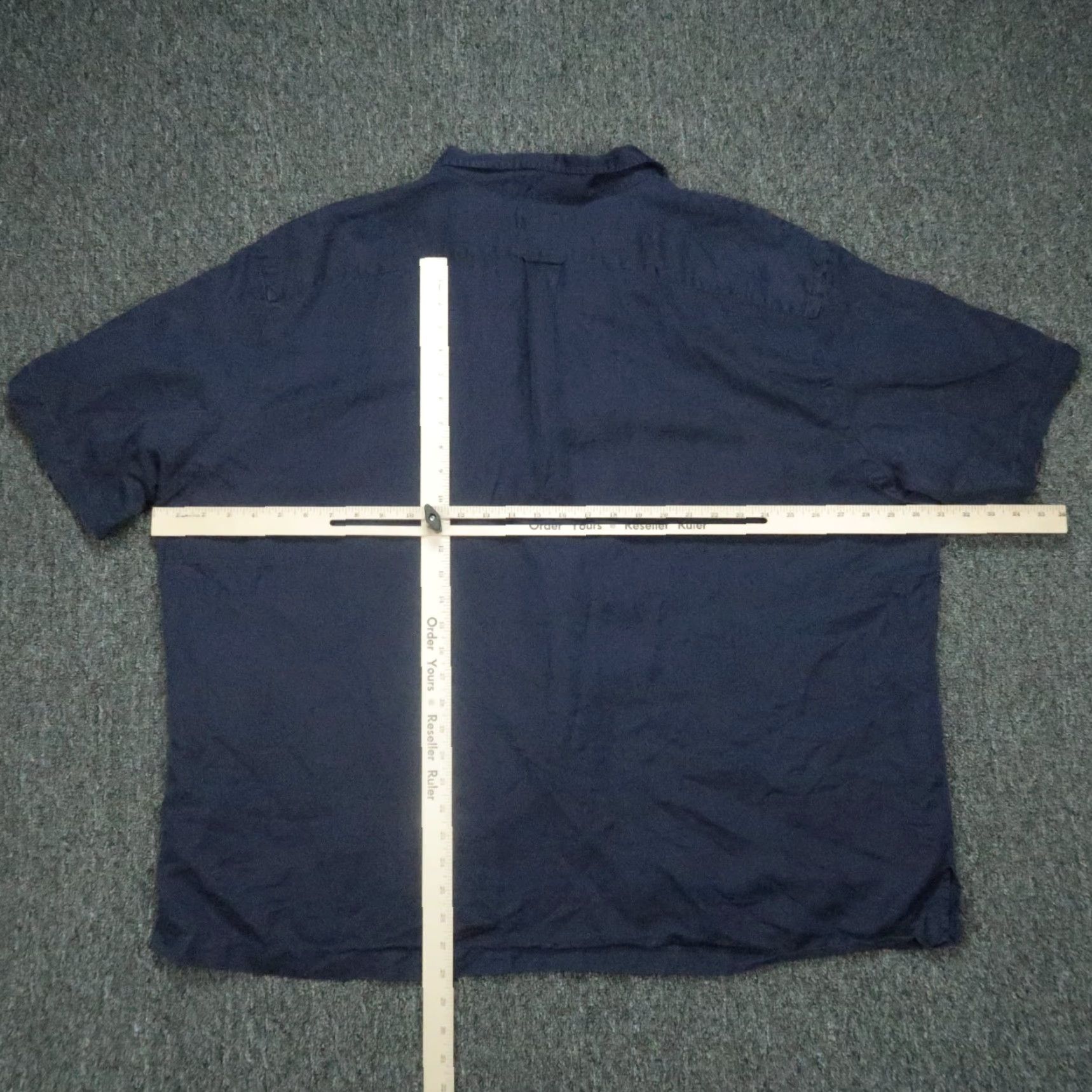 Polo Ralph Lauren Polo Ralph Lauren Shirt Mens 3XL Big Blue Linen Silk Short Sleeve Button 3XB Size US XXL / EU 58 / 5 - 6 Thumbnail
