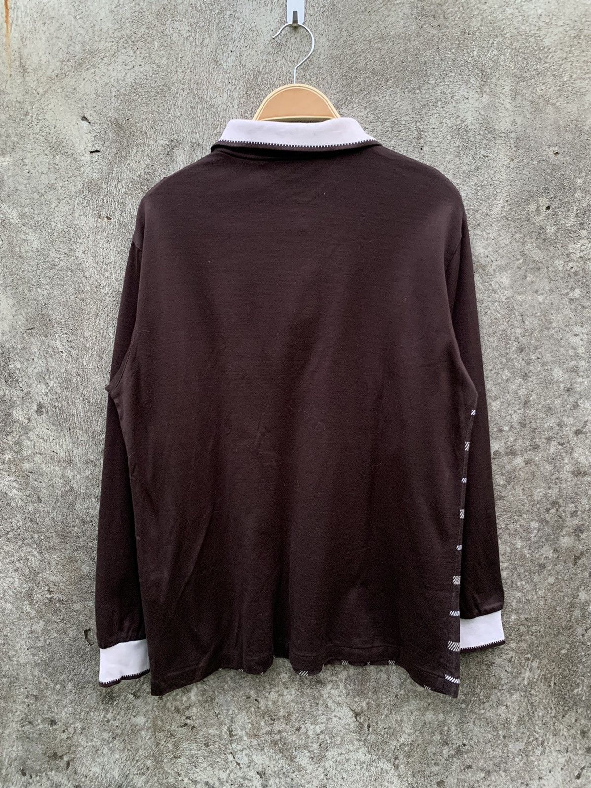 Dior Vintage Dior brown plaid longsleeve polo rugby shirt Size M / US 6-8 / IT 42-44 - 7 Thumbnail