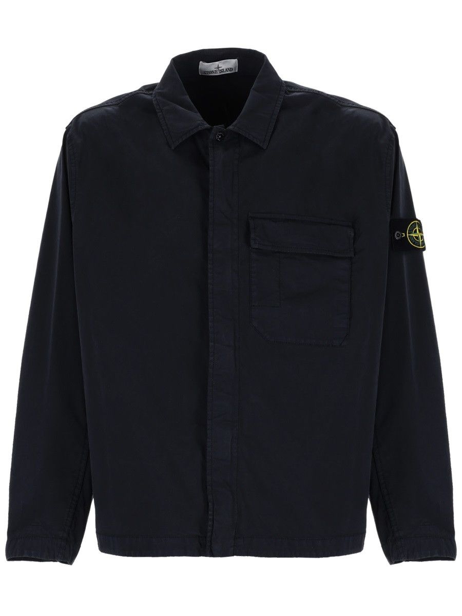 Stone Island STONE ISLAND COTTON OVERSHIRT - BLUE Size US XL / EU 56 / 4 - 1 Thumbnail