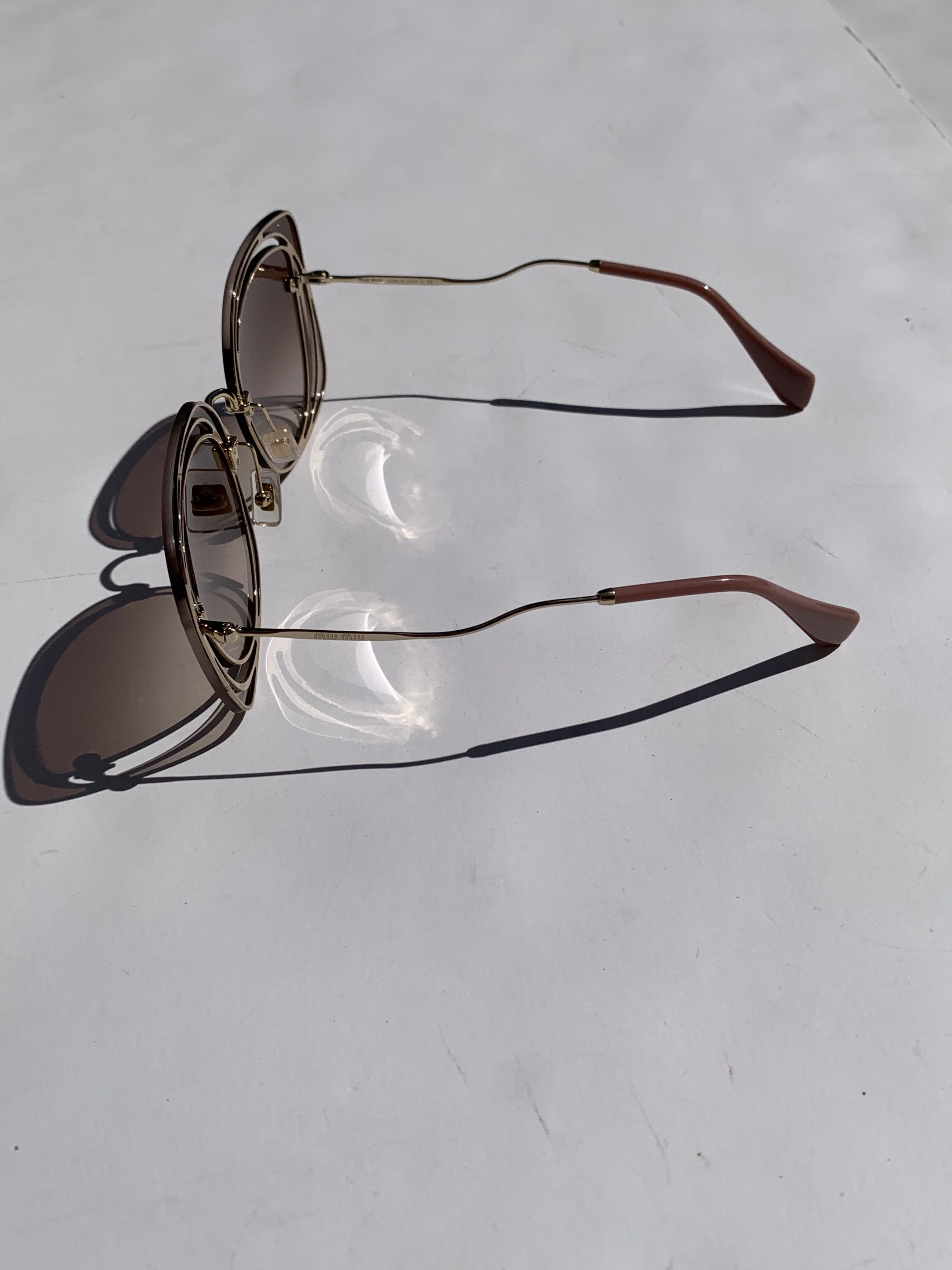 Miu Miu Miu Miu MU 54SS Brown Sunglasses Size ONE SIZE - 9 Thumbnail