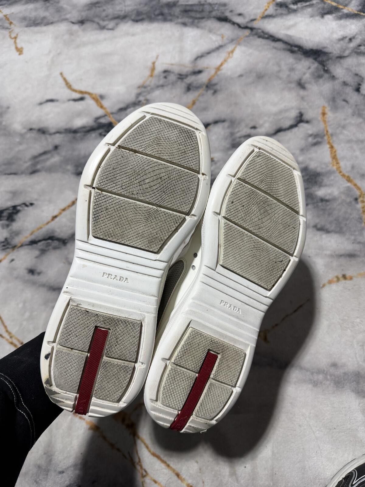 Prada Prada Americas Cup White Patent Leather Silver - Sz9US Size US 9 / EU 42 - 6 Thumbnail