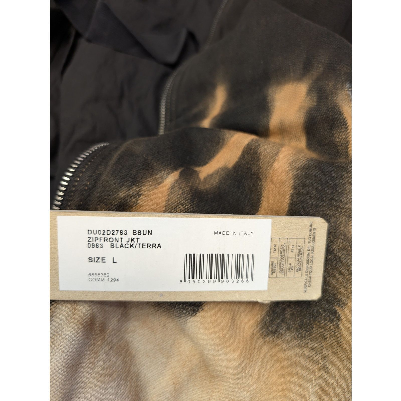 Rick Owens Drkshdw o1rshd1 Zip Front Jacket in Black/Terra Size US L / EU 52-54 / 3 - 20 Thumbnail