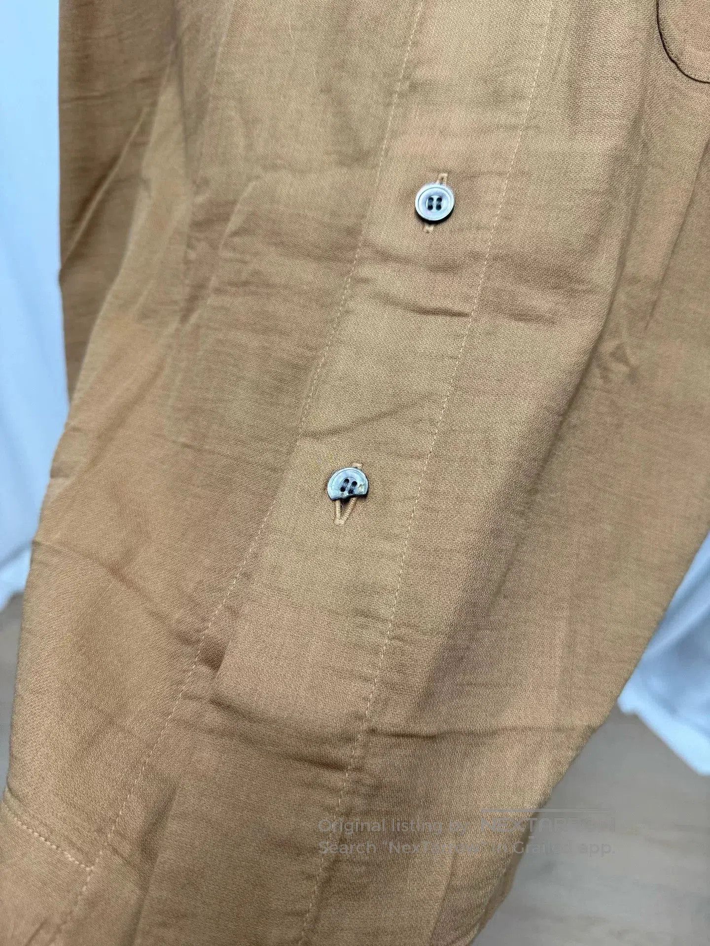 Issey Miyake Issey Miyake Striped Shirt in Brown. Size US M / EU 48-50 / 2 - 4 Thumbnail