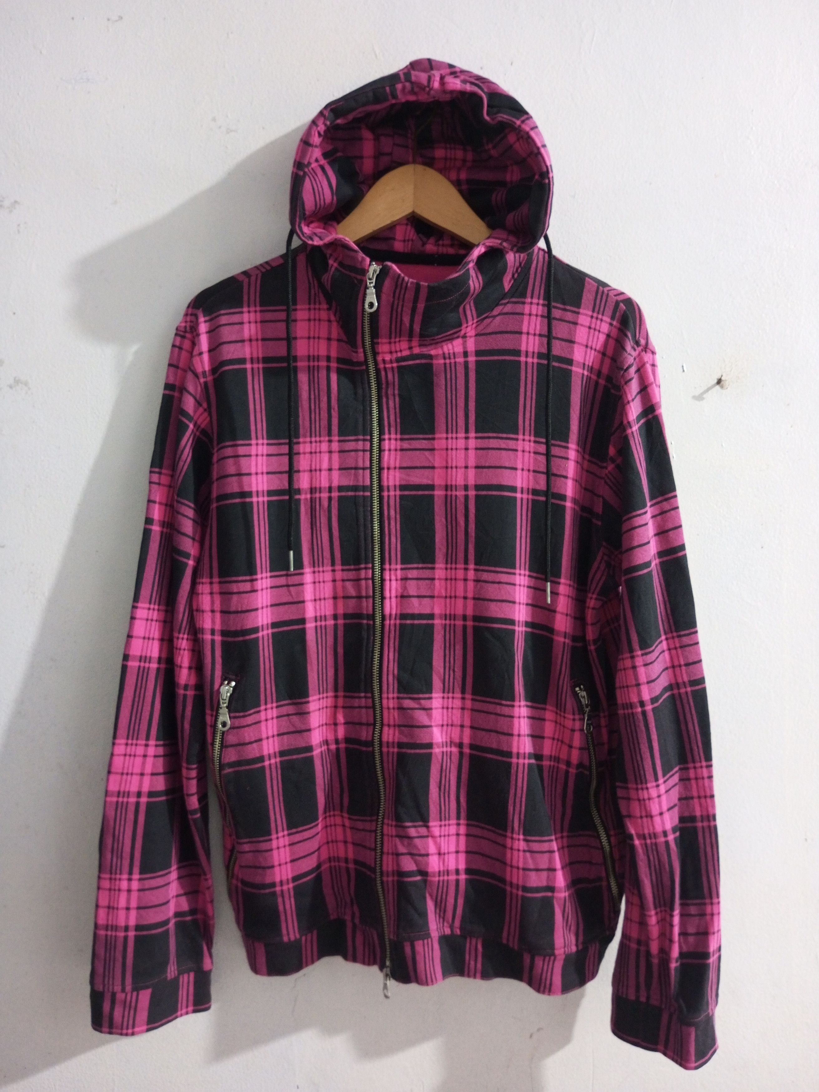 Hysteric Glamour Vintage japanese brand pink black assimetric zipper hoodie Size US M / EU 48-50 / 2 - 1 Thumbnail