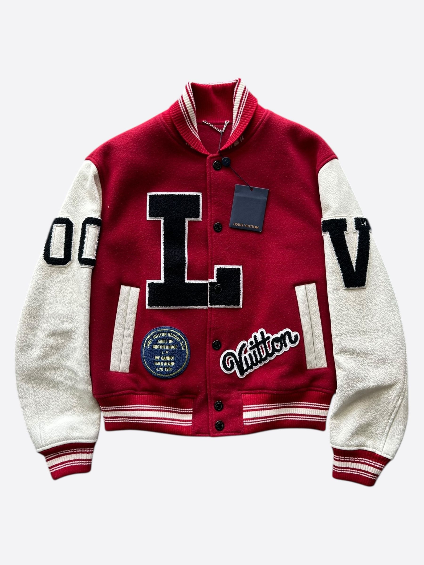 Louis Vuitton Louis Vuitton Red & White Dreaming Varsity Jacket Size US M / EU 48-50 / 2 - 1 Thumbnail