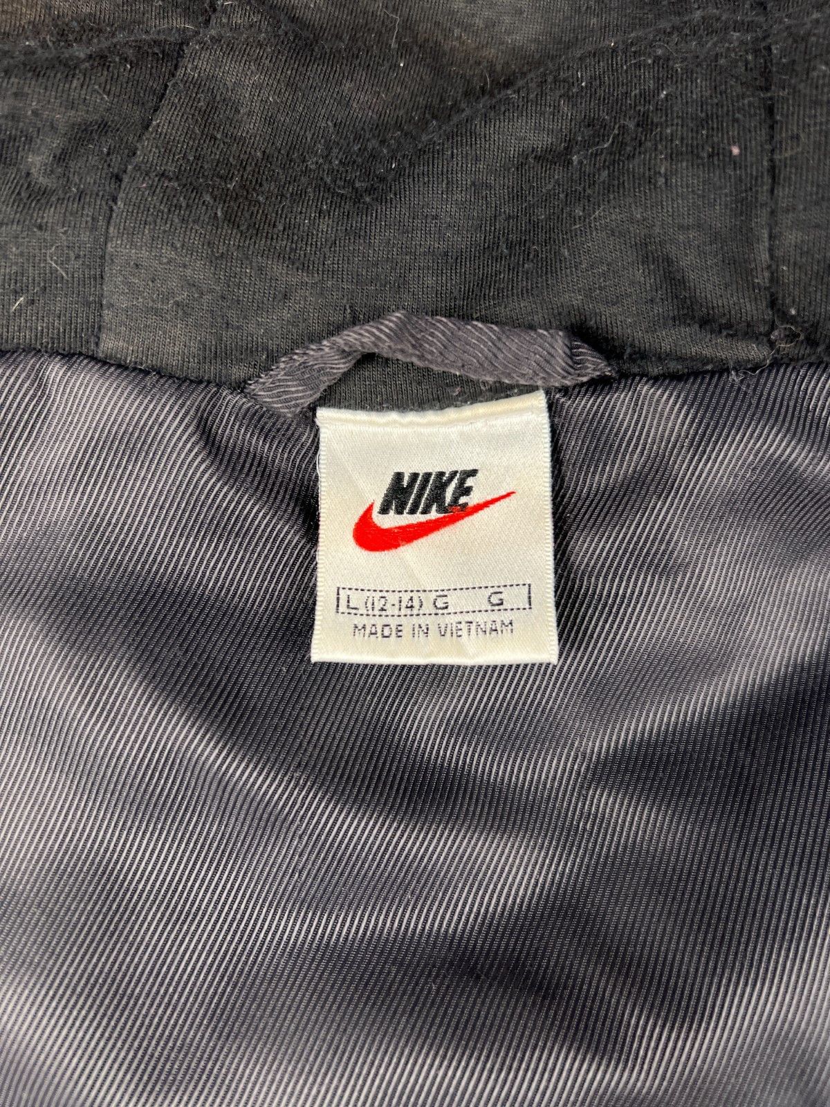 Nike × Vintage 90s Vintage Nike Swoosh Logo Hooded Jacket Mens L Black Size US L / EU 52-54 / 3 - 6 Thumbnail