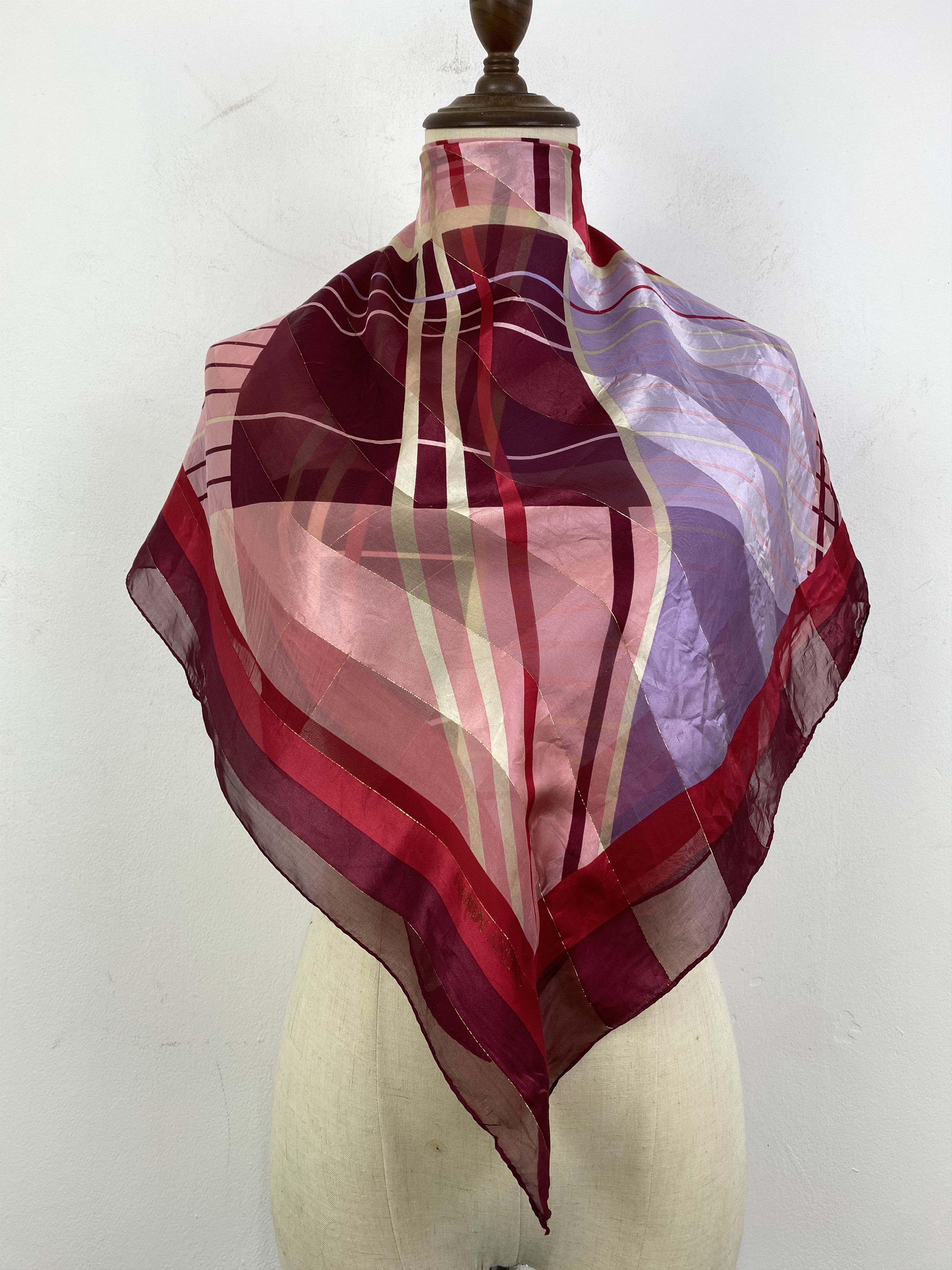 Hardy Amies Hardy Amies Silk Scarf / Silk Shawl SN0251 Size ONE SIZE - 1 Thumbnail