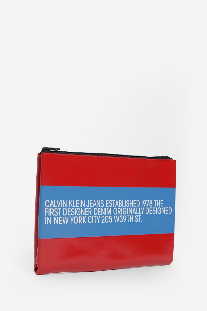 Calvin Klein Calvin klein by raf simons red leather clutch Size ONE SIZE - 2 Thumbnail