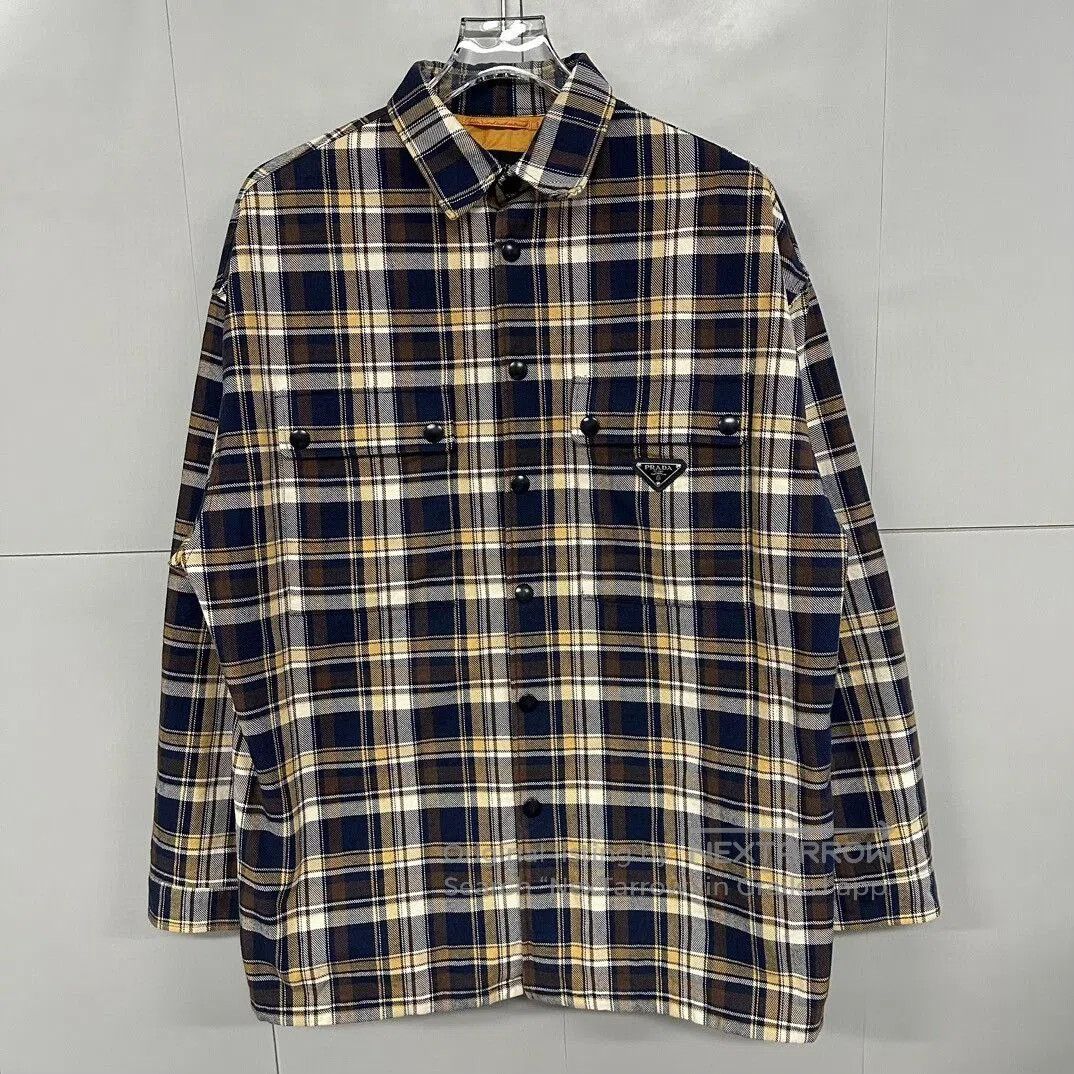 Prada prada plaid jacket with triangle logo. Size S / US 4 / IT 40 - 1 Thumbnail