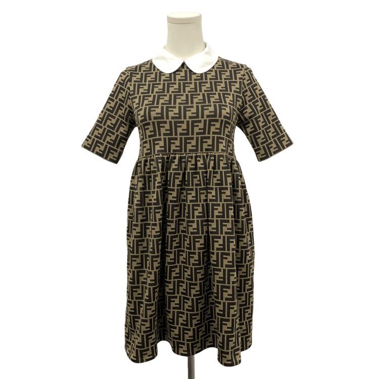 Fendi Fendi Zucca Monogram Collared Dress Size S Size S / US 4 / IT 40 - 1 Thumbnail