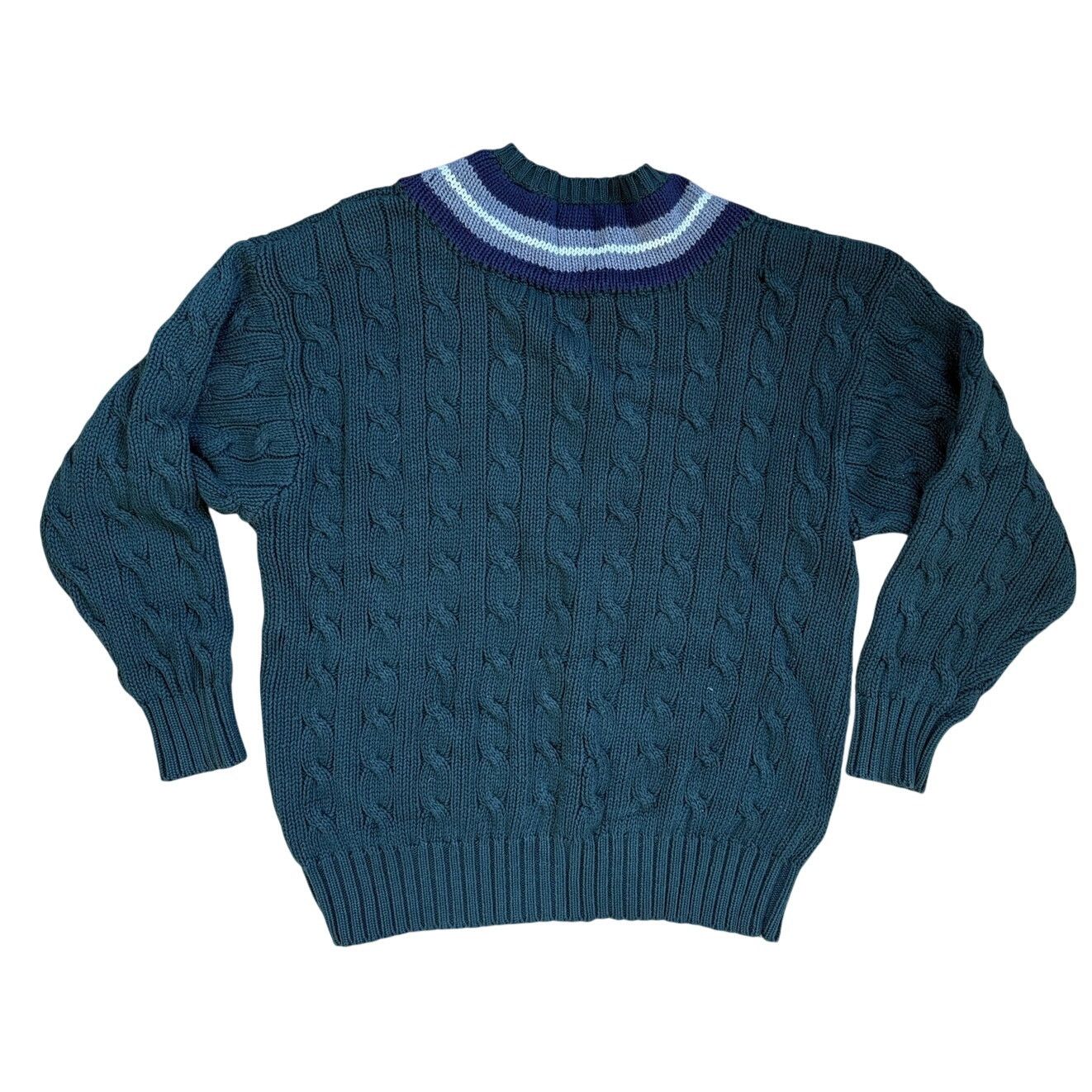 Gap GAP Vintage Cable Knit V-Neck Cotton Sweater Size Medium Size US M / EU 48-50 / 2 - 3 Thumbnail