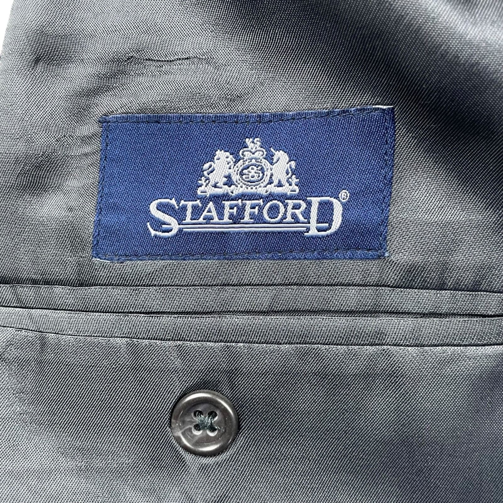 Stafford Stafford Men's 100% Wool 2-Button Blazer Beige/Blue/Gray Hou Size 50R - 5 Thumbnail