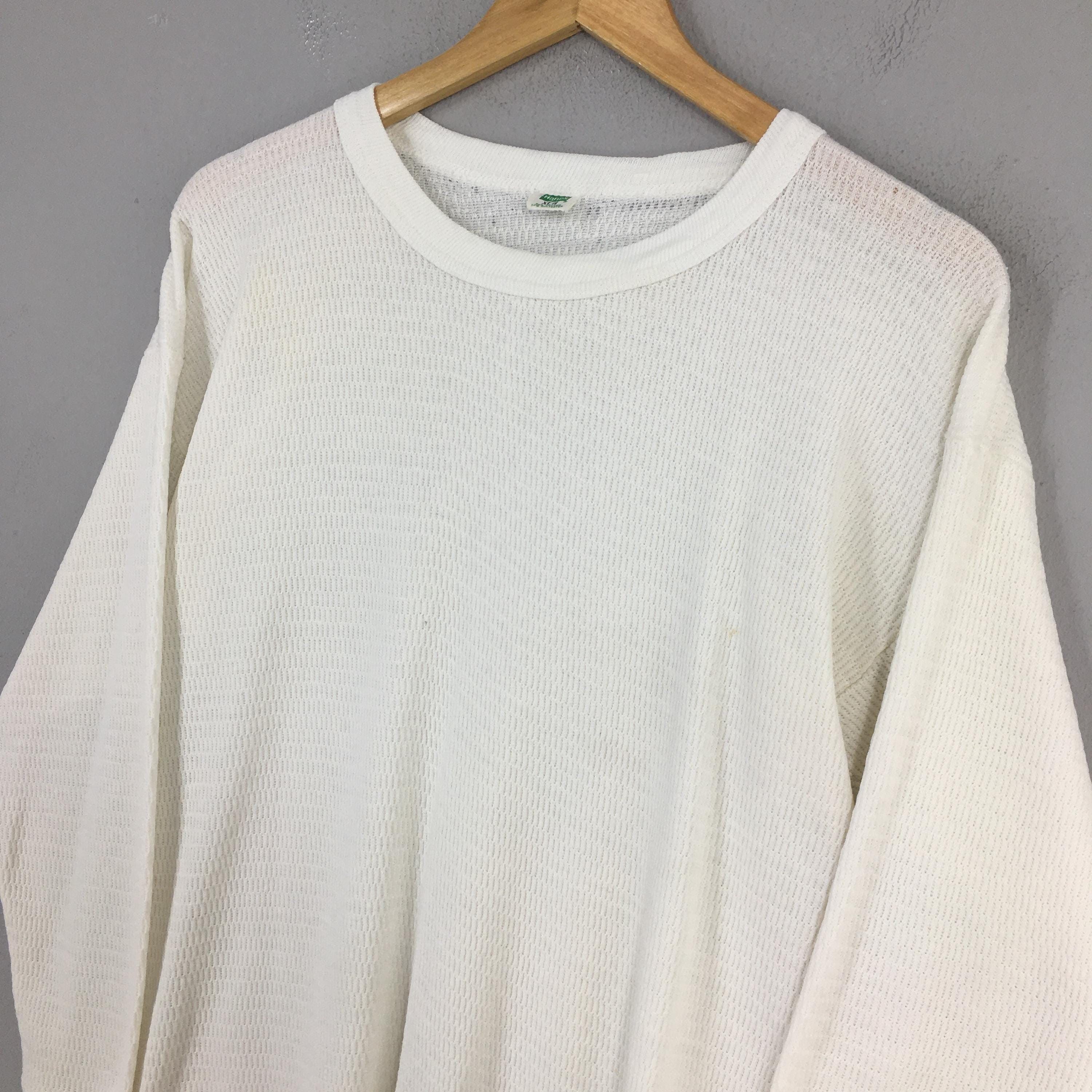 Vintage 80s Green Tag Label Hanes Thermal Long John T-shirt XL Size US XL / EU 56 / 4 - 3 Thumbnail