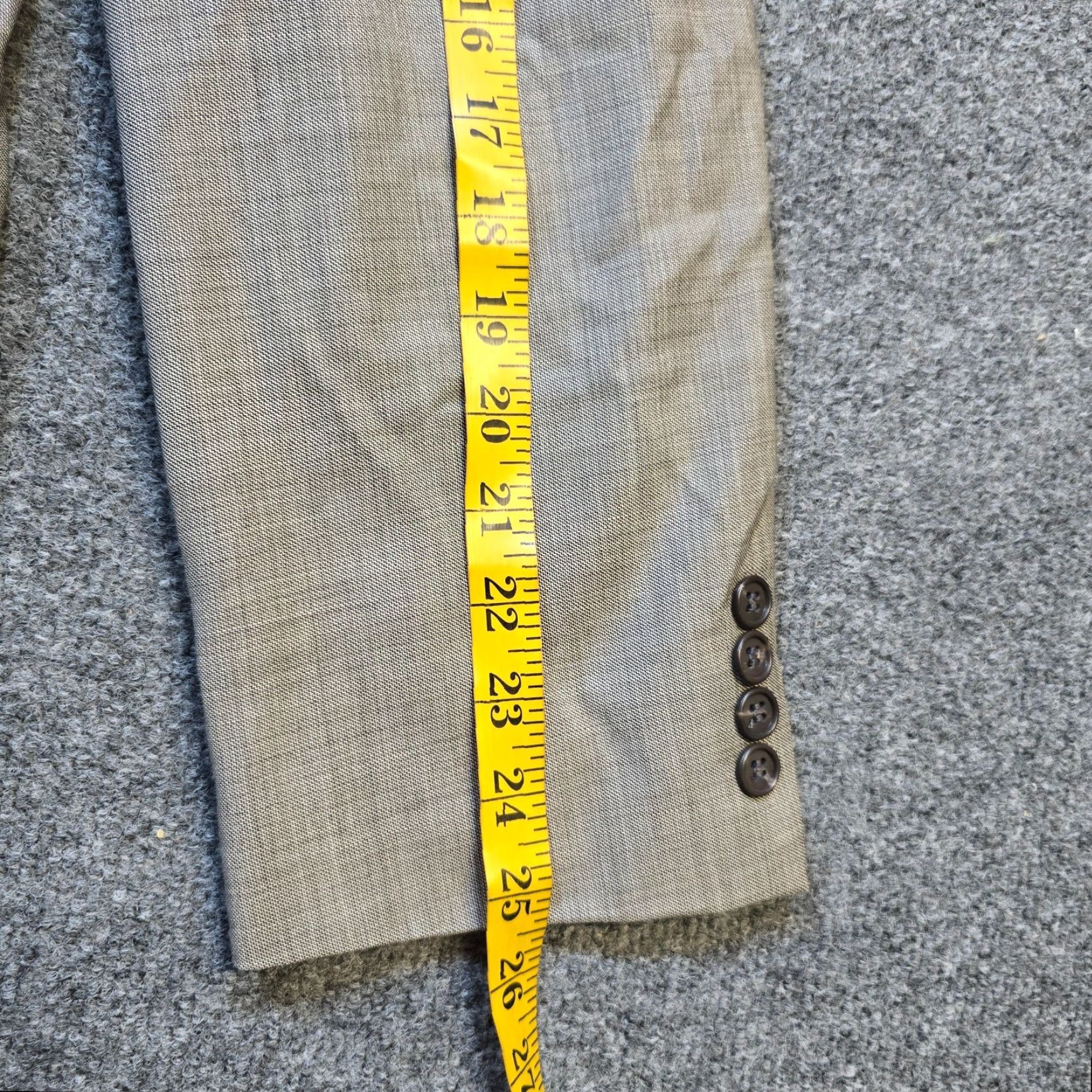 Joseph Abboud VINTAGE Joseph Abboud Blazer Men 46 Long Gray Wool 2 Button Career Sport Coat Jacket Size 46R - 6 Thumbnail