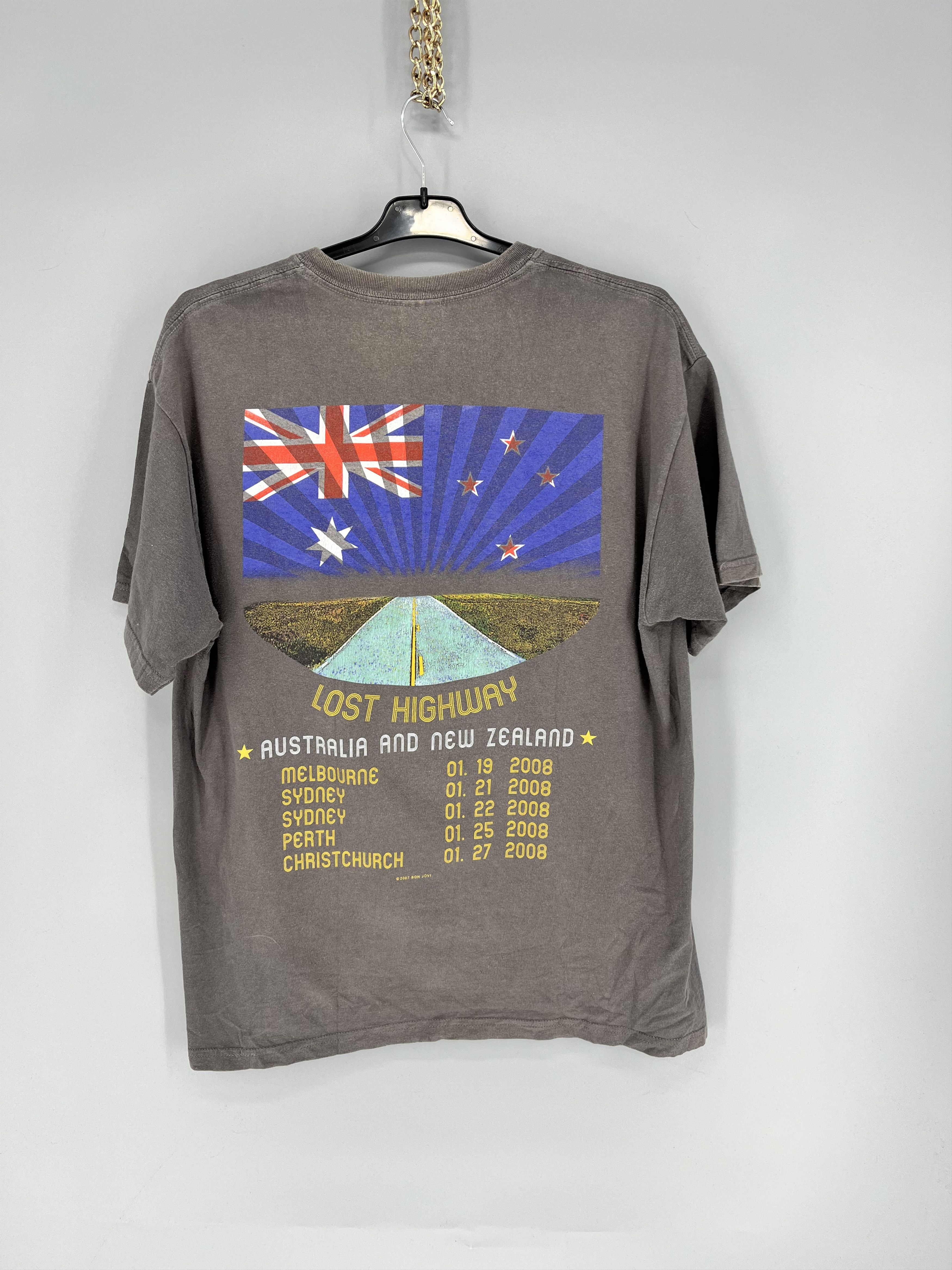 Band Tees BON JOVI Lost Highway 2008 Tour Band T-Shirt Double-sided Size US L / EU 52-54 / 3 - 11 Thumbnail
