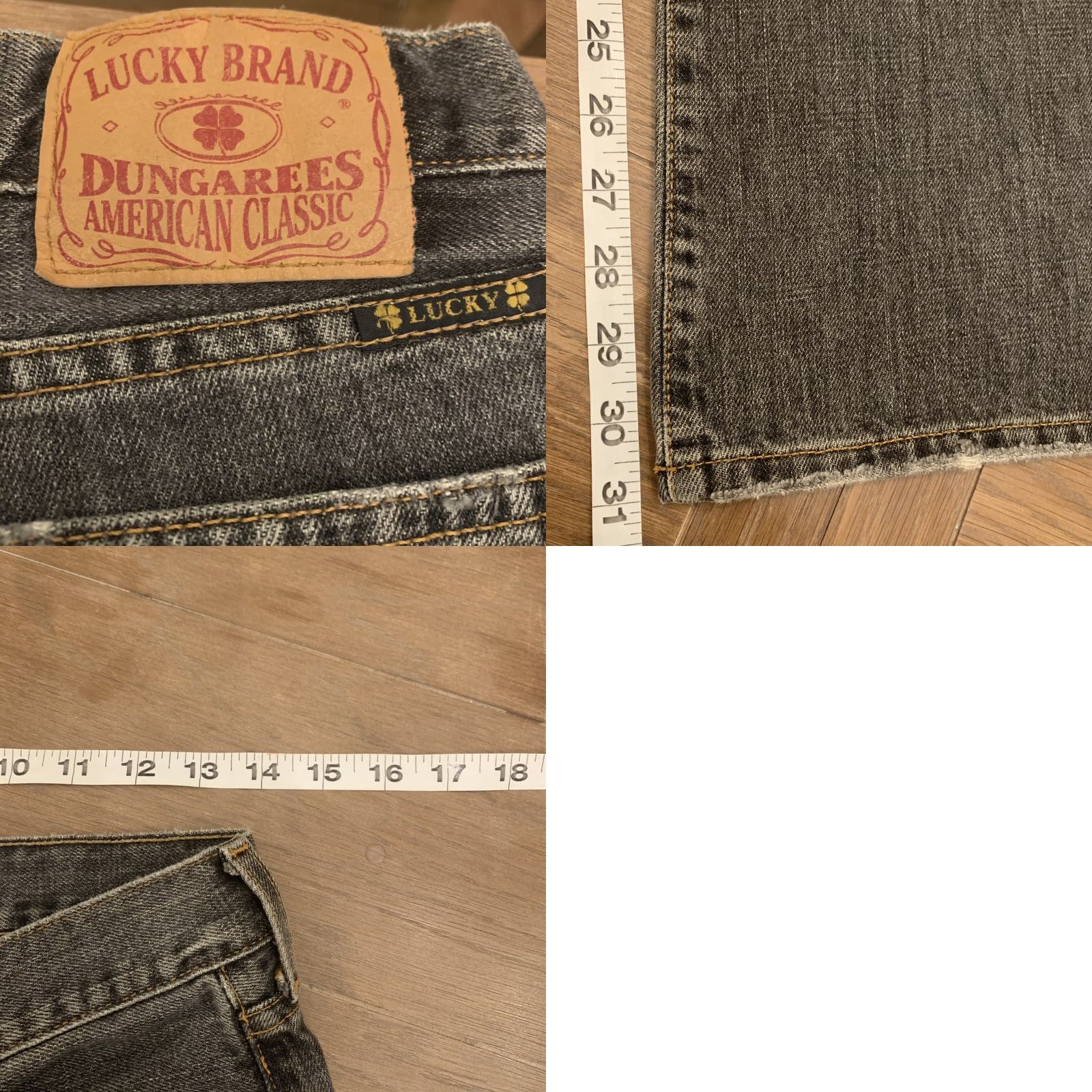 J Brand VINTAGE Lucky Brand Straight Jeans 28x31 Blue Relaxed Button Fly USA Mens Size US 28 / EU 44 - 8 Thumbnail