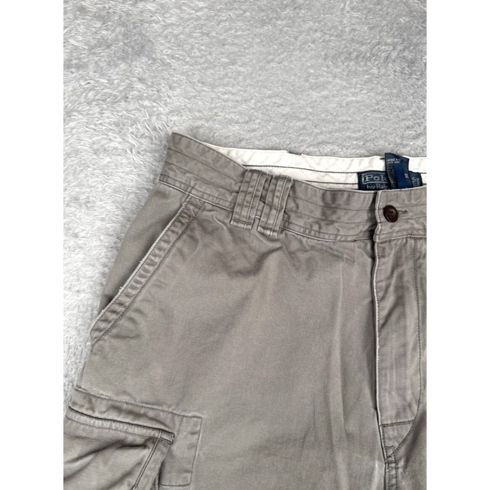 Polo Ralph Lauren Polo Ralph Lauren Cargo Shorts Mens 36 Gray Casual Utility Pockets 36x10 Summer Cotton Canvas Size US M / EU 48-50 / 2 - 4 Thumbnail
