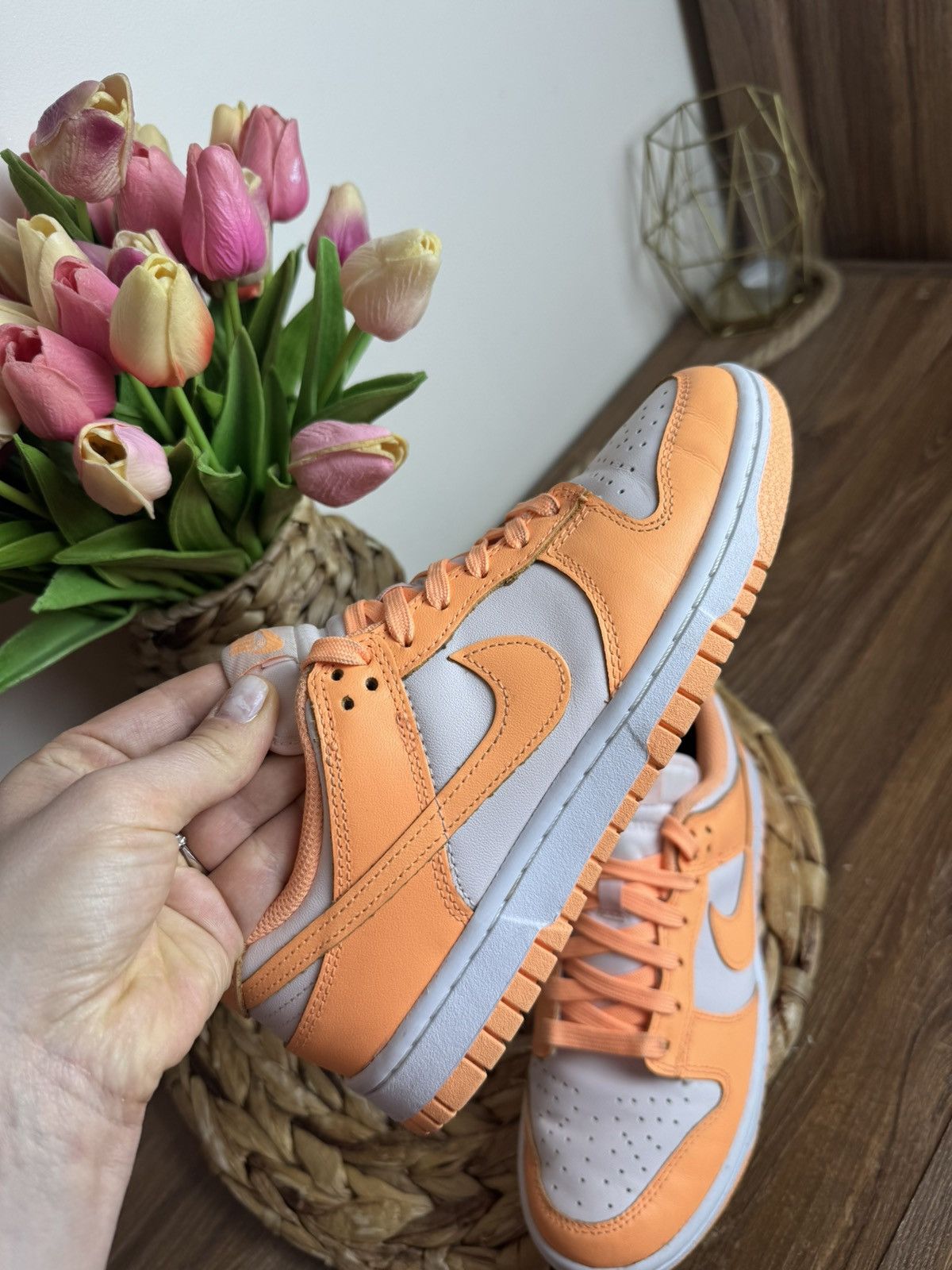 Nike × Nike ACG Nike Dunk low peach cream leather sneakers size 38 Size US 7 / IT 37 - 9 Thumbnail