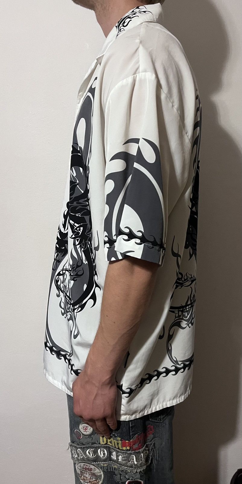Other Vintage Y2K Dragon Button Up Shirt 🔥 Japanese style Size US XXL / EU 58 / 5 - 4 Thumbnail