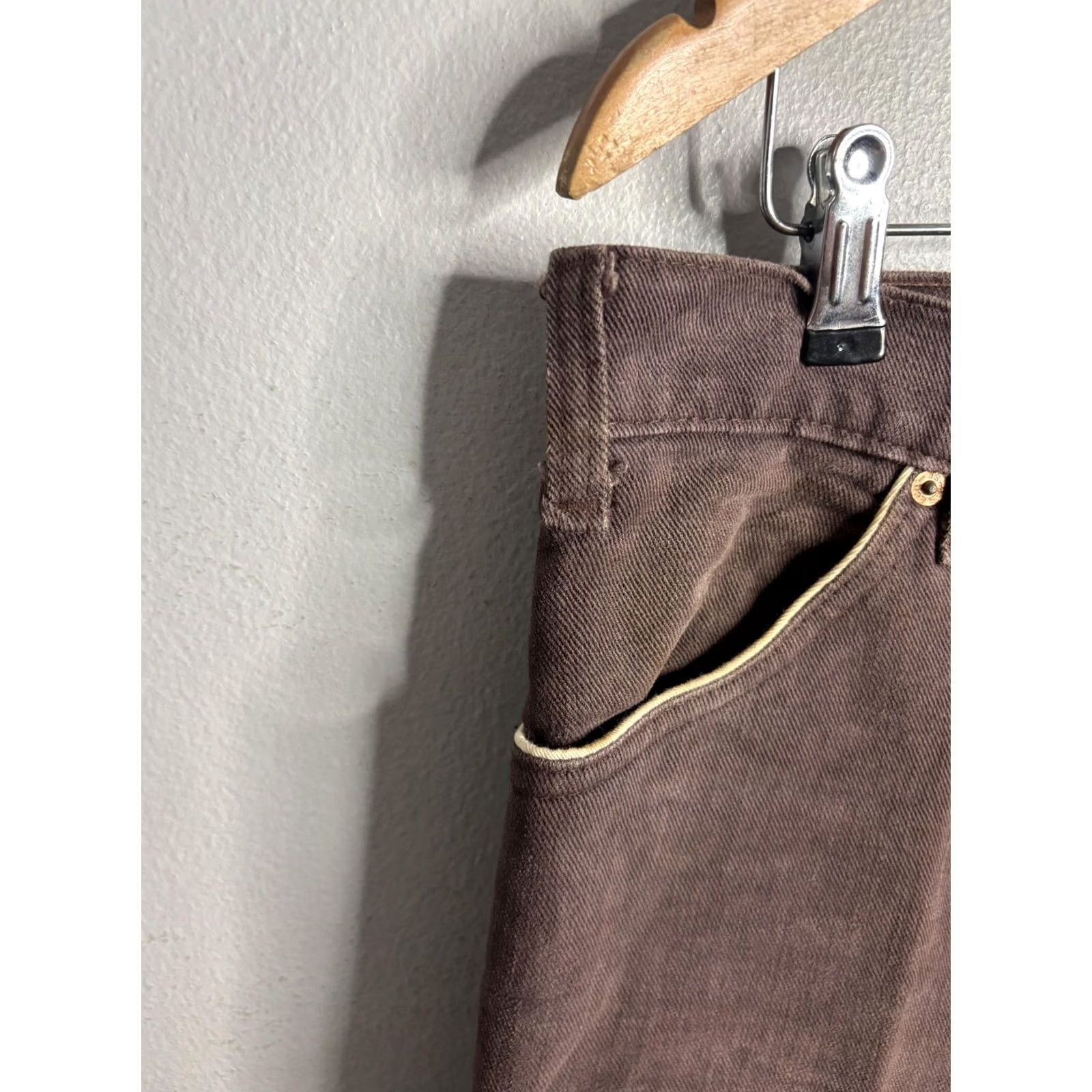 Levi's VINTAGE Levi's Pants Mens 33x34 Brown Denim Straight Zipper 5-Pocket Talon 42 Talon 42 Tent Size US 32 / EU 48 - 6 Thumbnail