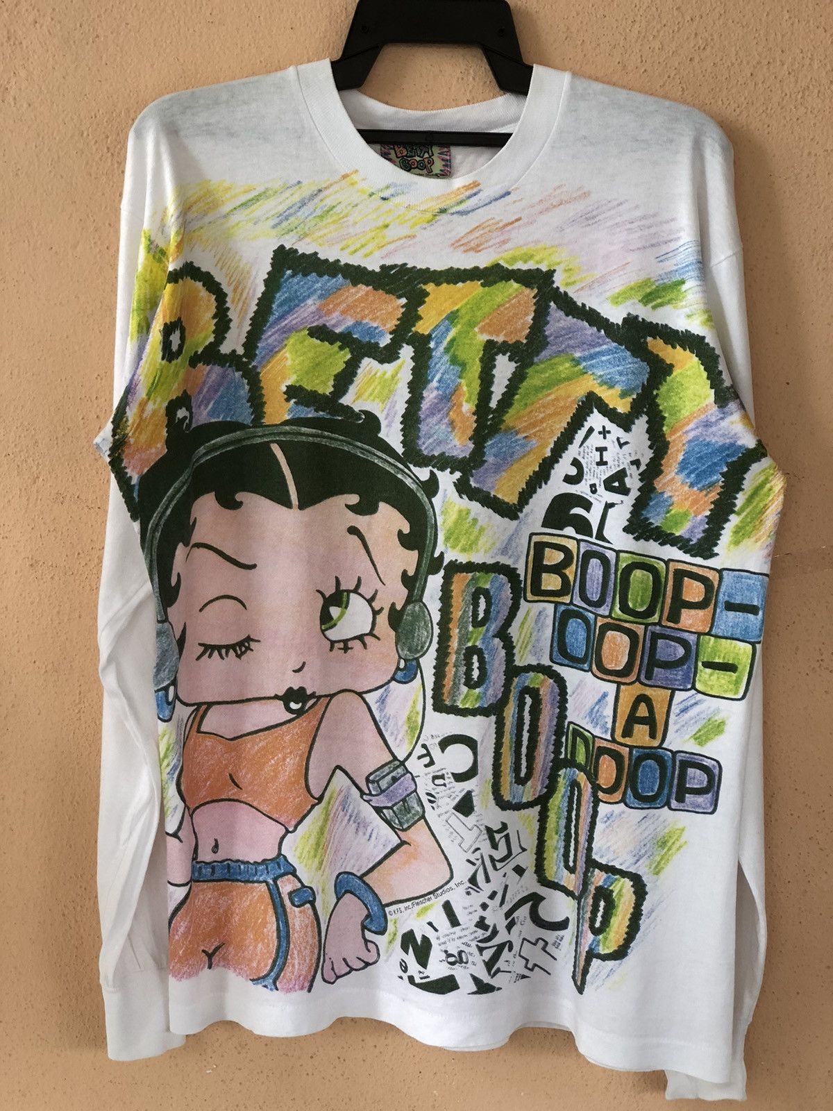 Vintage Vintage 90s BETTY BOOP All Over Print Shirt Size US L / EU 52-54 / 3 - 1 Thumbnail