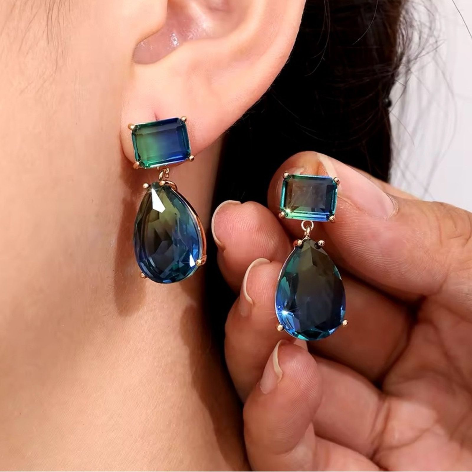 Other Luxury Trendy Water Drop Earrings For Women Girls Zirconia Size ONE SIZE - 5 Thumbnail