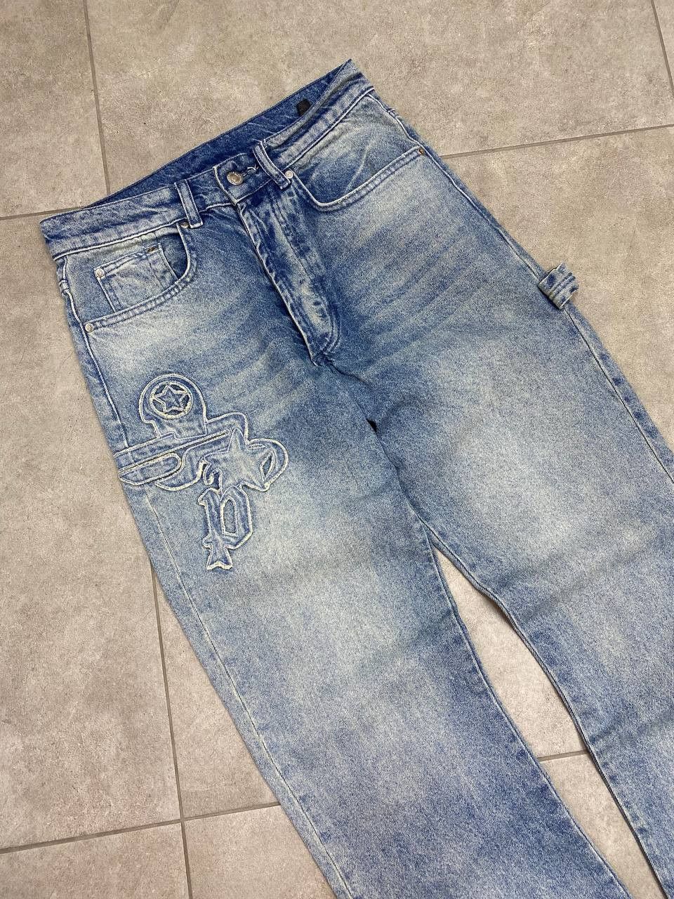 Peso Peso Embroidered Logo Baggy Denim Pants Size US 28 / EU 44 - 4 Thumbnail