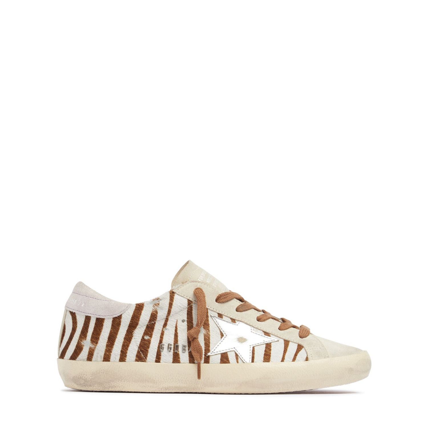 GOLDEN GOOSE Super Star Women's Brown/Purple Sneakers New &